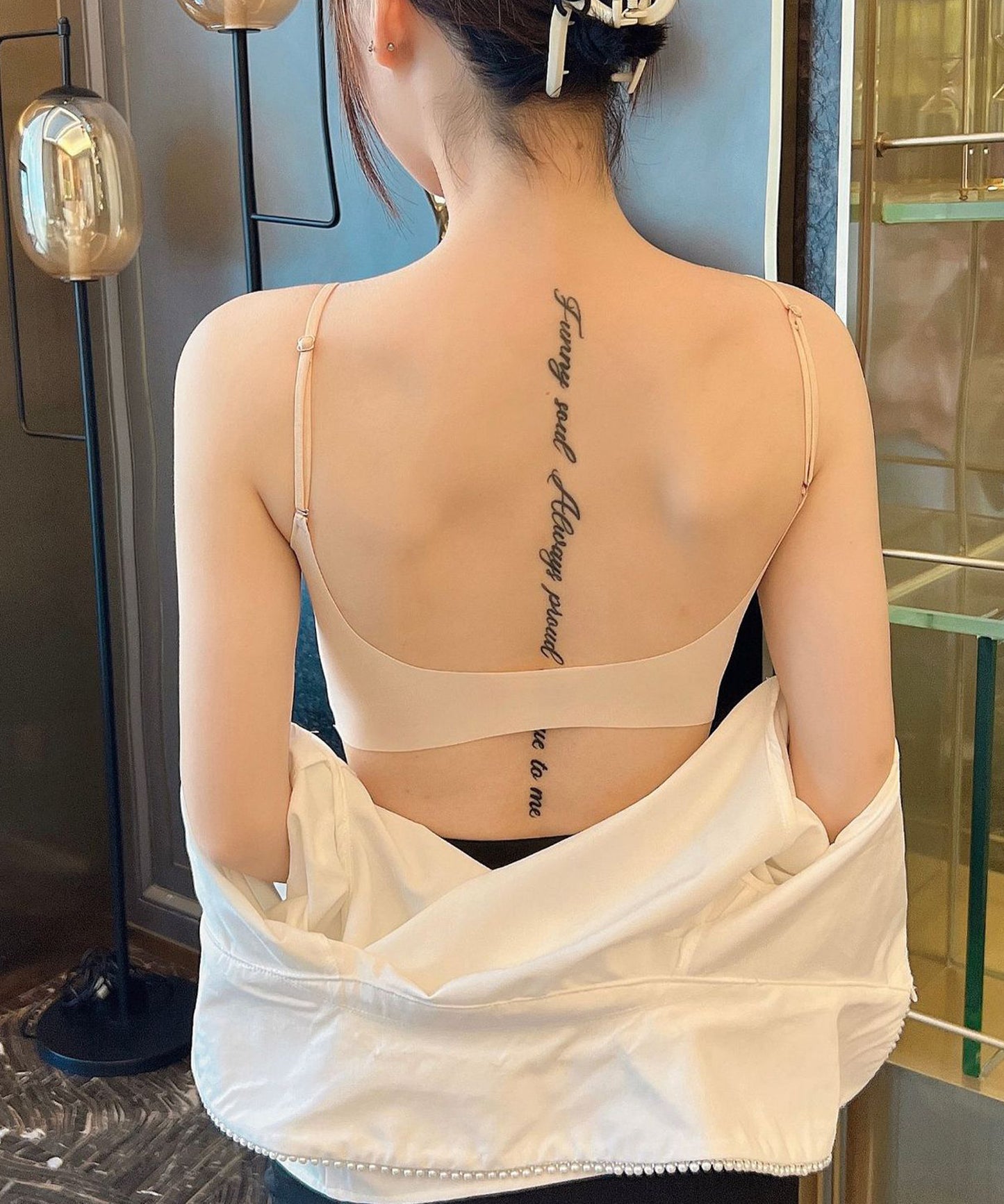 花柄レースワイヤレスブラジャー