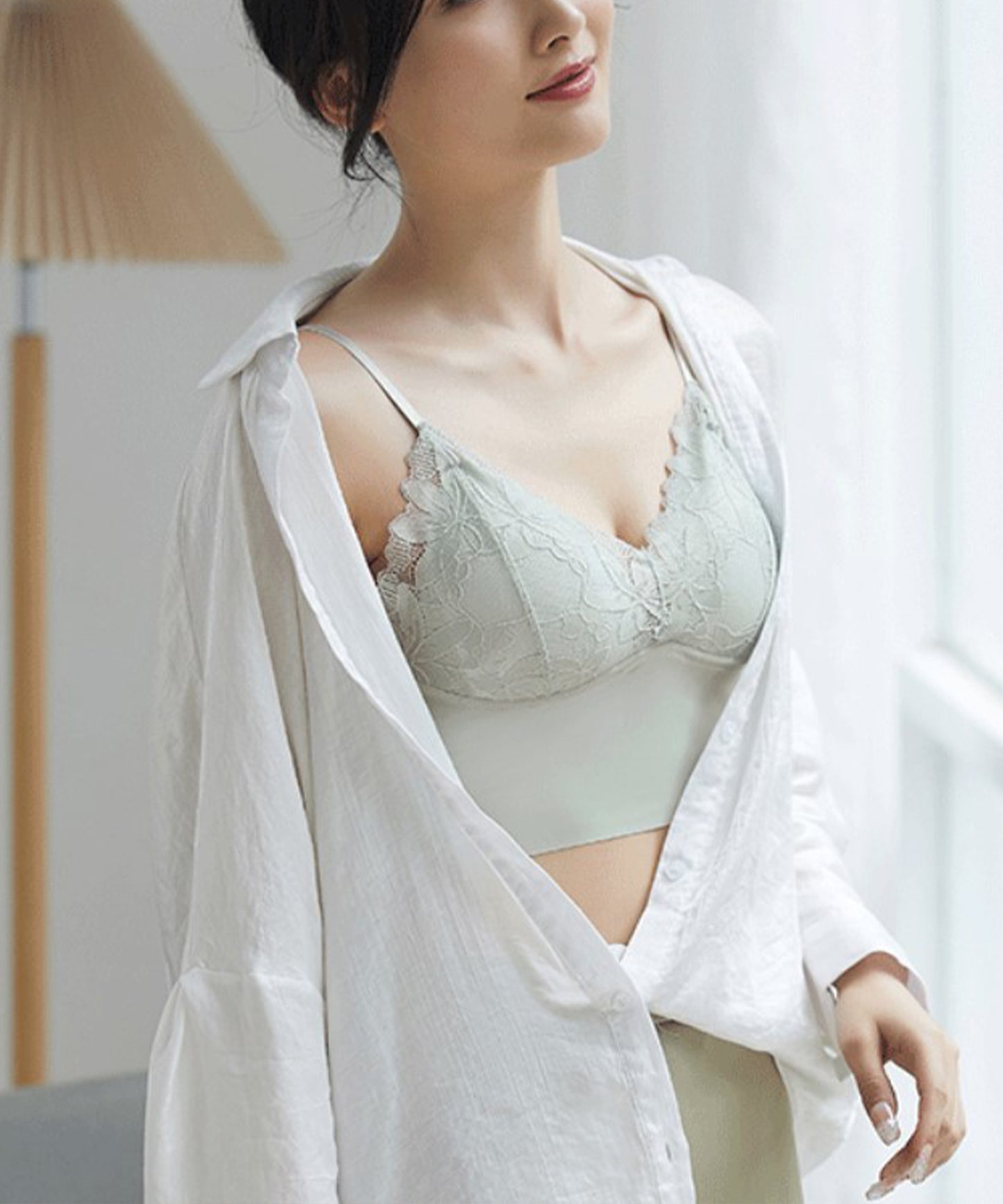 花柄レースワイヤレスブラジャー