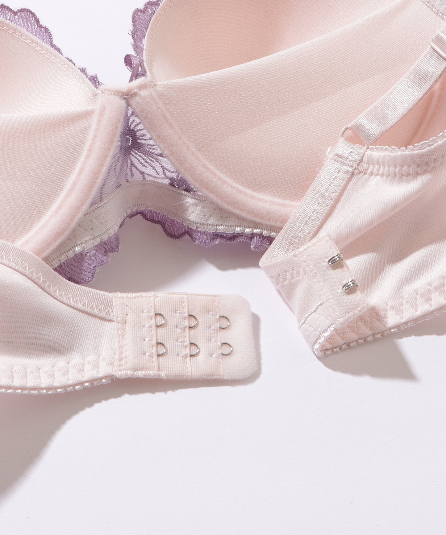 レトロ フラワー 刺繍 ノンワイヤー ブラジャー&ショーツ