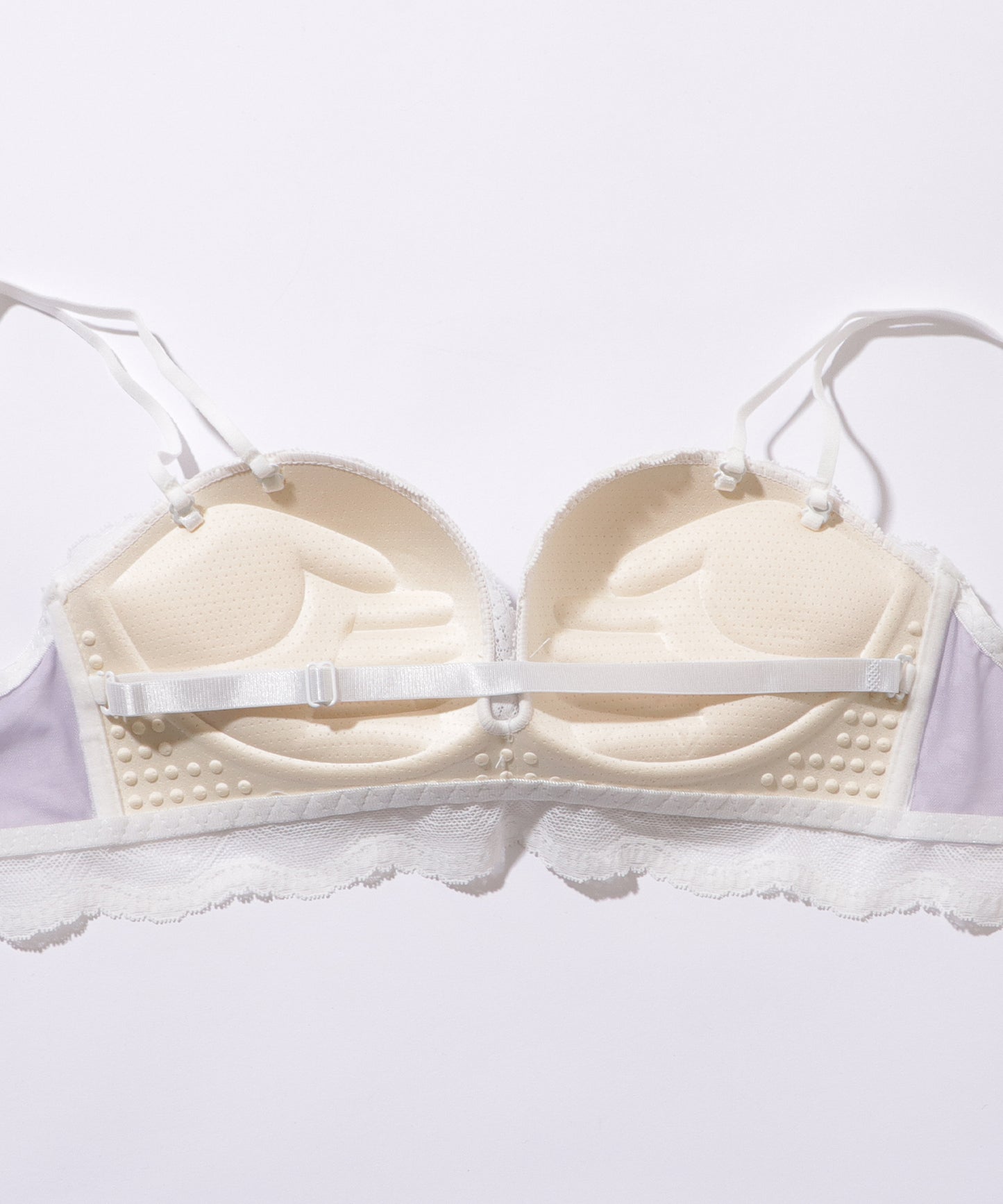 2WAY ストラップ フラワー レース スカラップ 1/2 ブラジャー