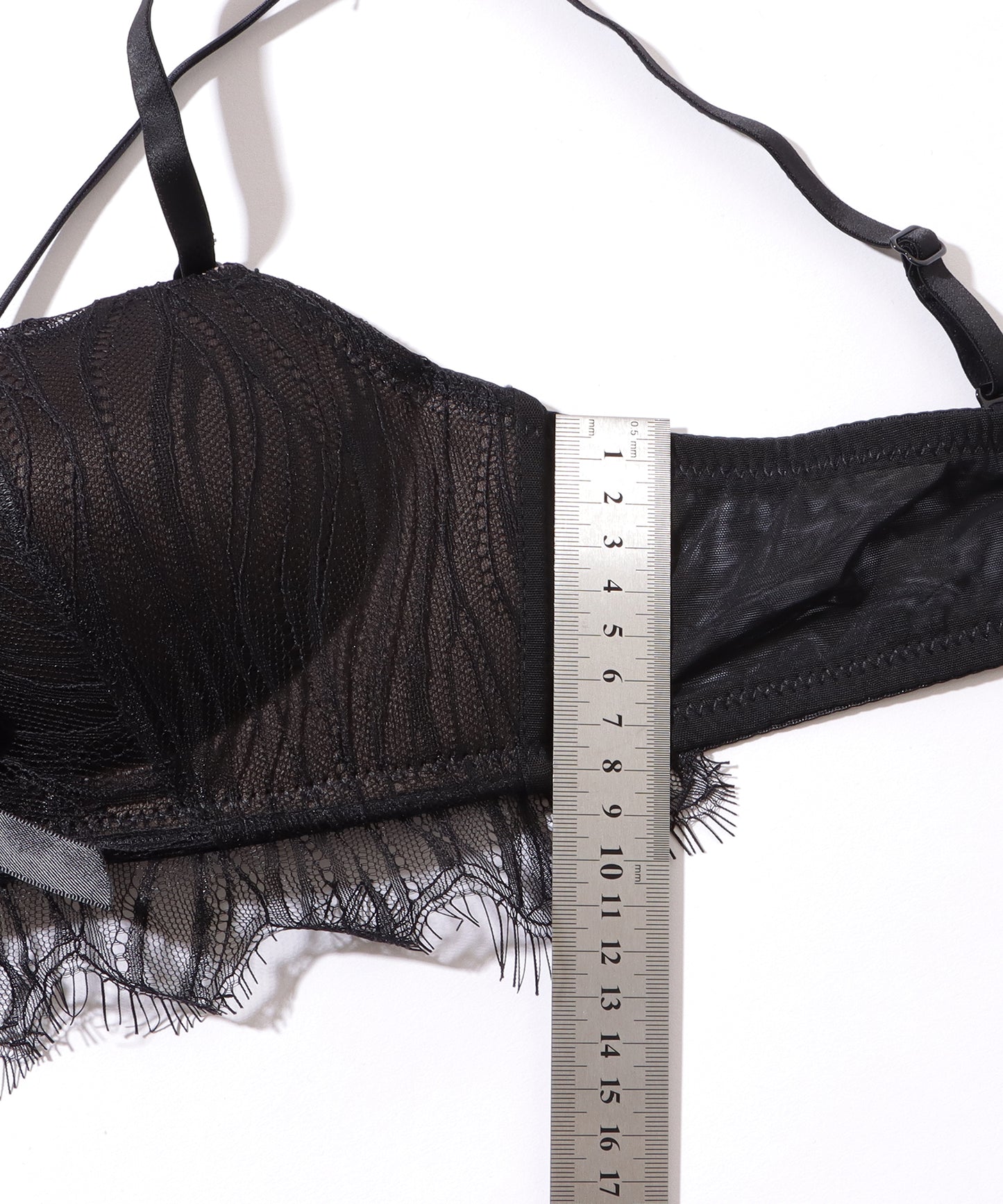 2WAY サテンリボン付き レーシィ クロスストラップ ブラジャー&ショーツ セット