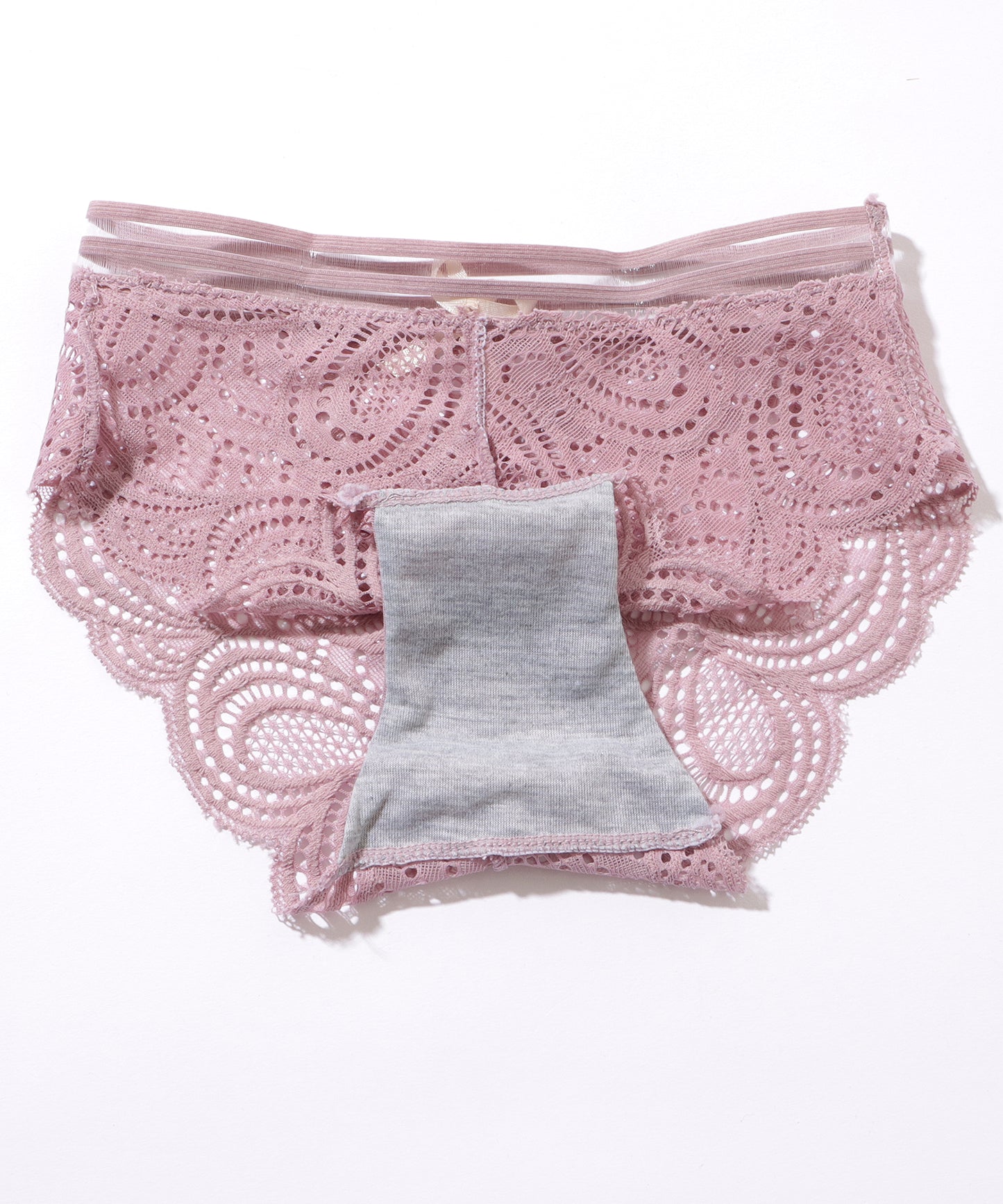 ウエーブ レース ノンワイヤー ブラジャー&ショーツ セット