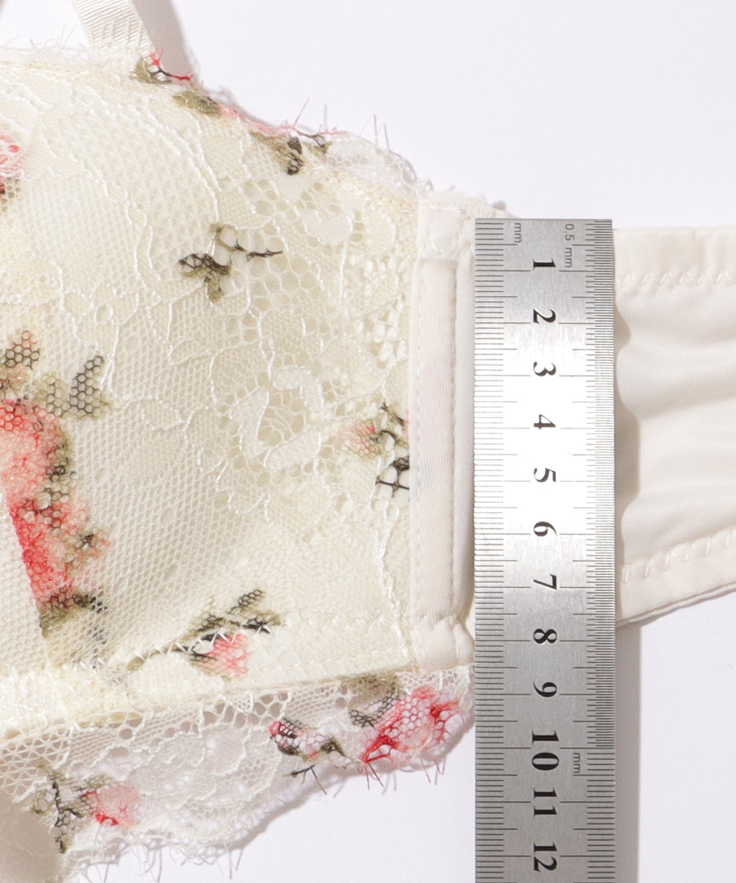 ダブルストラップ フラワー リボン ノンワイヤー ブラ&ショーツ セット