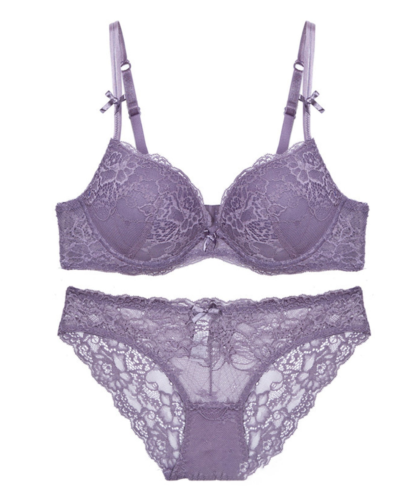 谷間メイク レースブラ・ショーツ2点セット