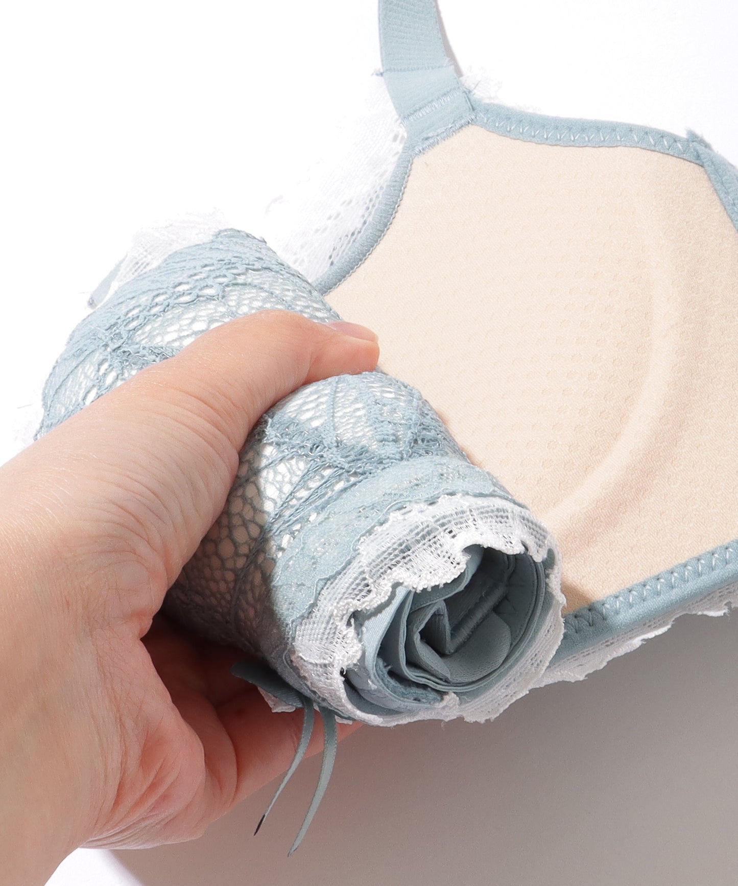 レース レイヤード 3/4 ソフト ノンワイヤー ブラ&ショーツ