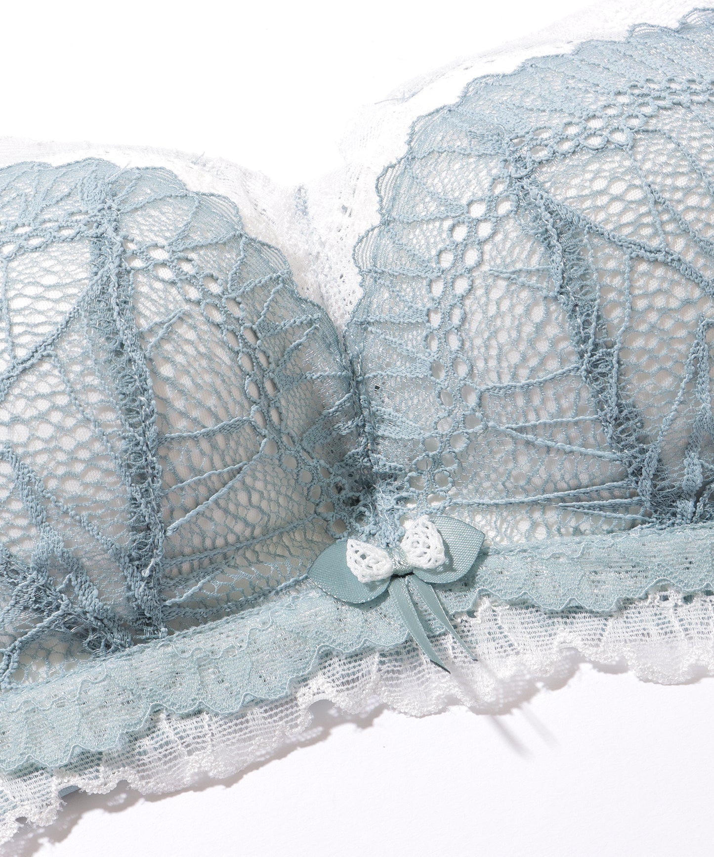 レース レイヤード 3/4 ソフト ノンワイヤー ブラ&ショーツ