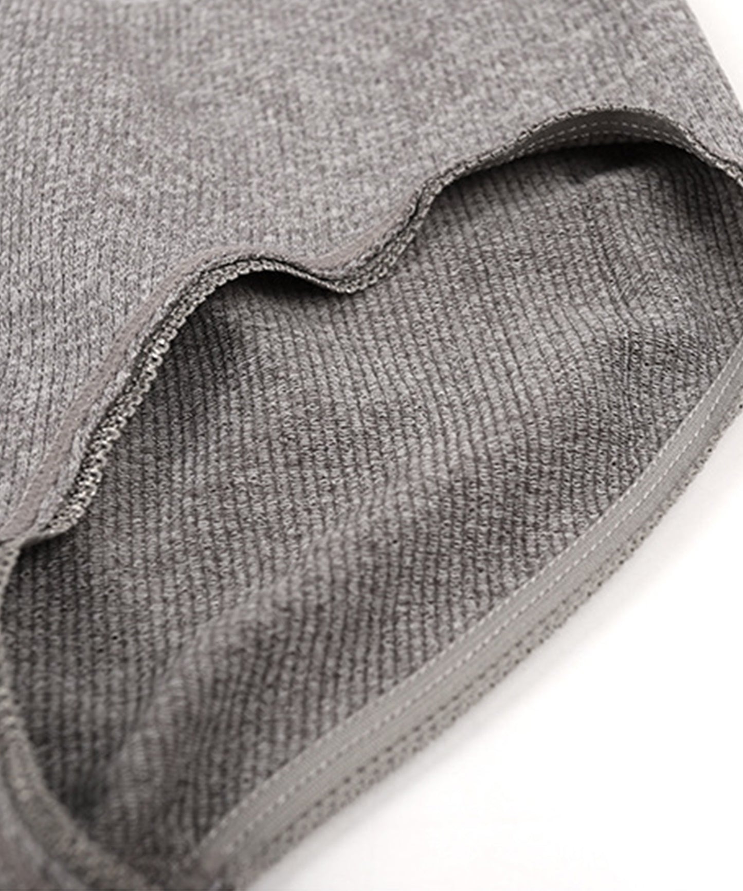 ノンワイヤー 細リブブラ&ショーツ 2点セット