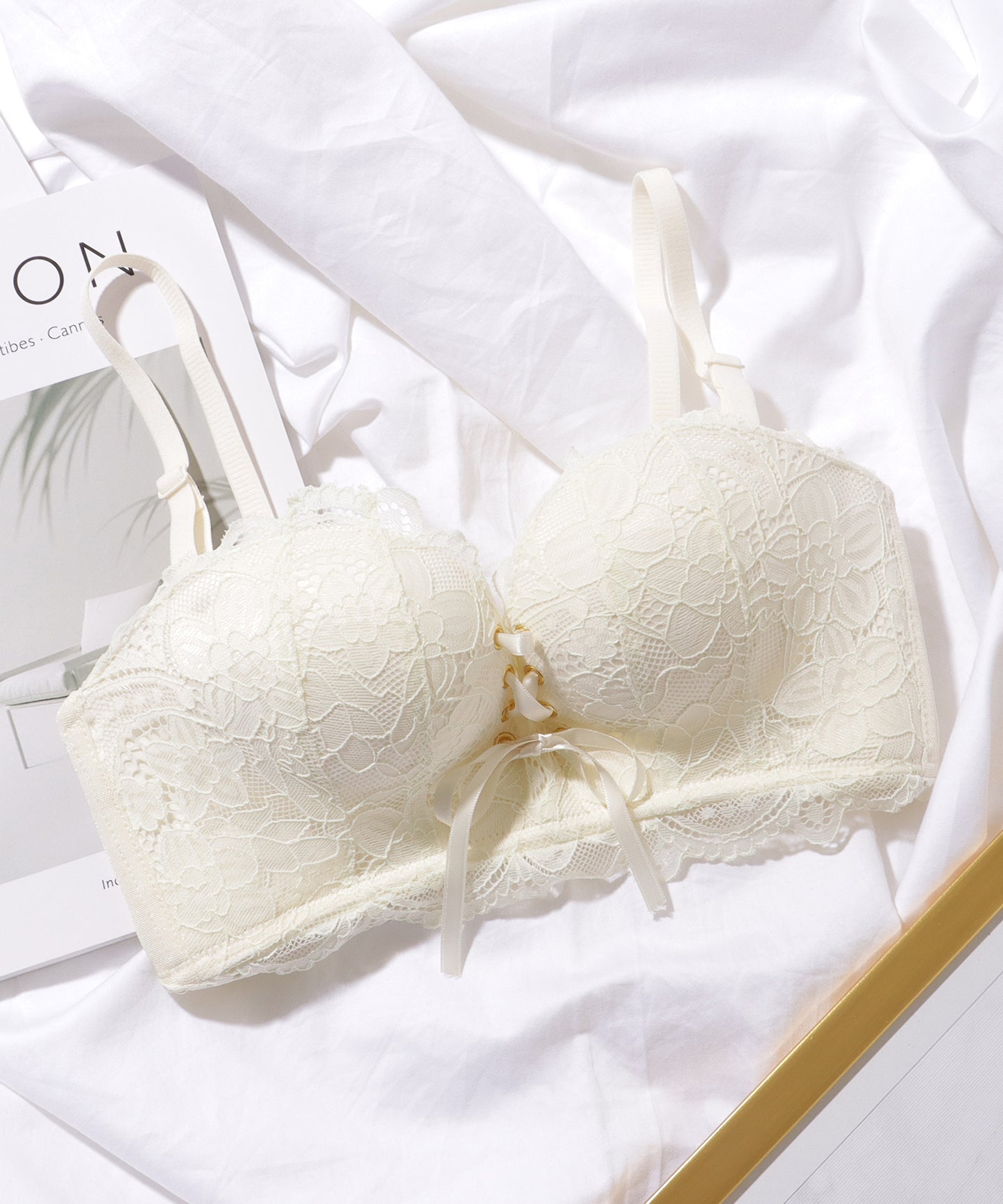 2WAY フロント レースアップ 1/2 ブラジャー