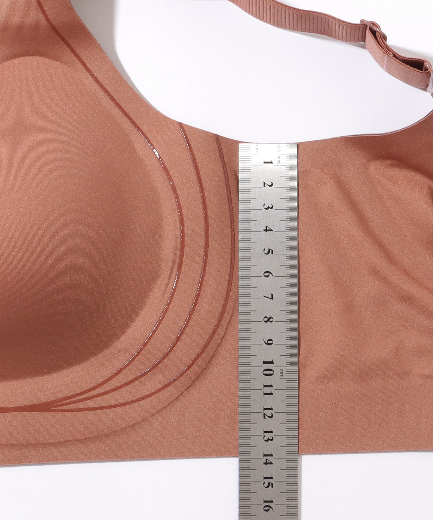 ソリッドカラー スカラップ ノンワイヤー 脇高 ブラジャー