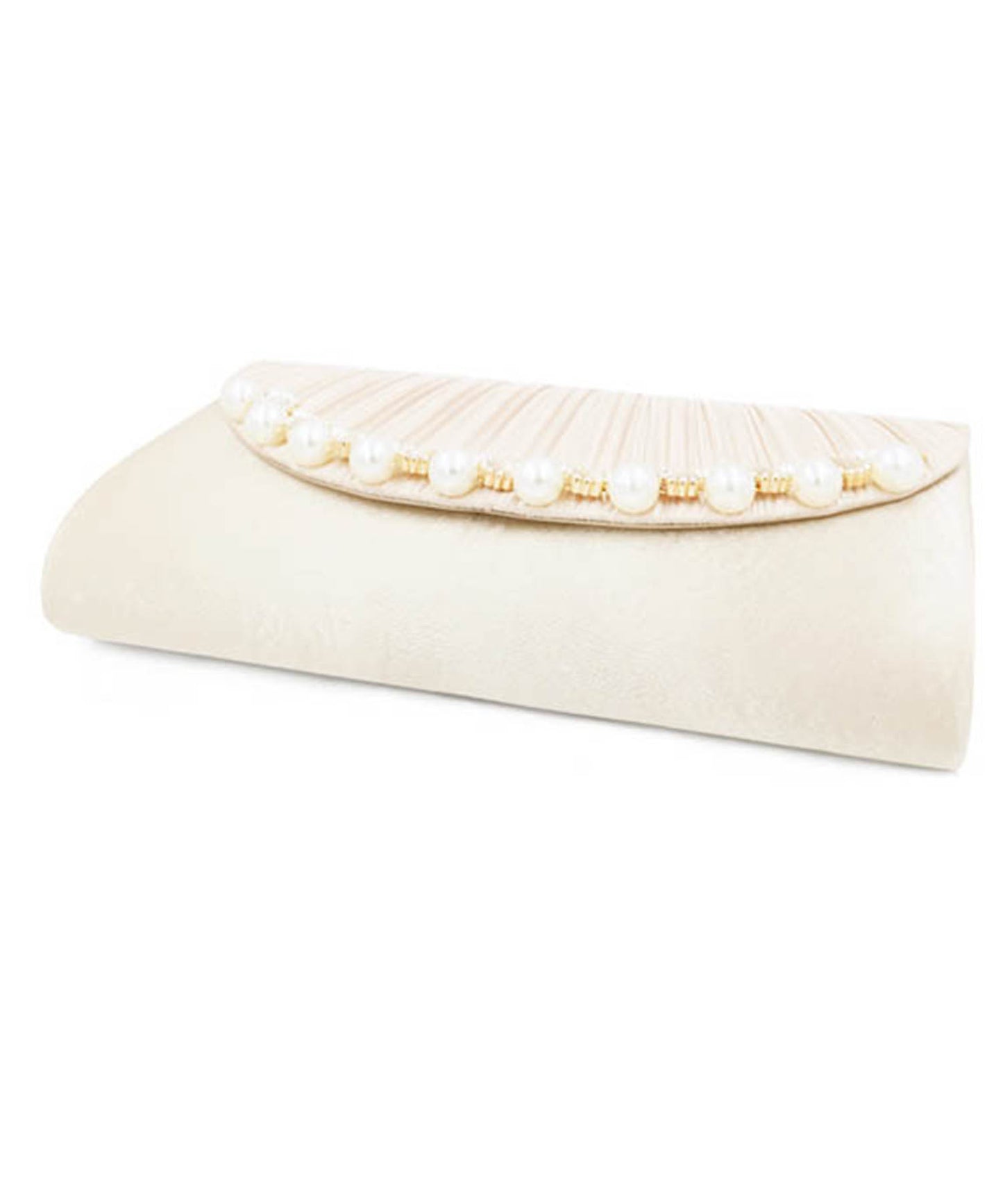 大粒のパール付き2WAYパーティークラッチバッグ