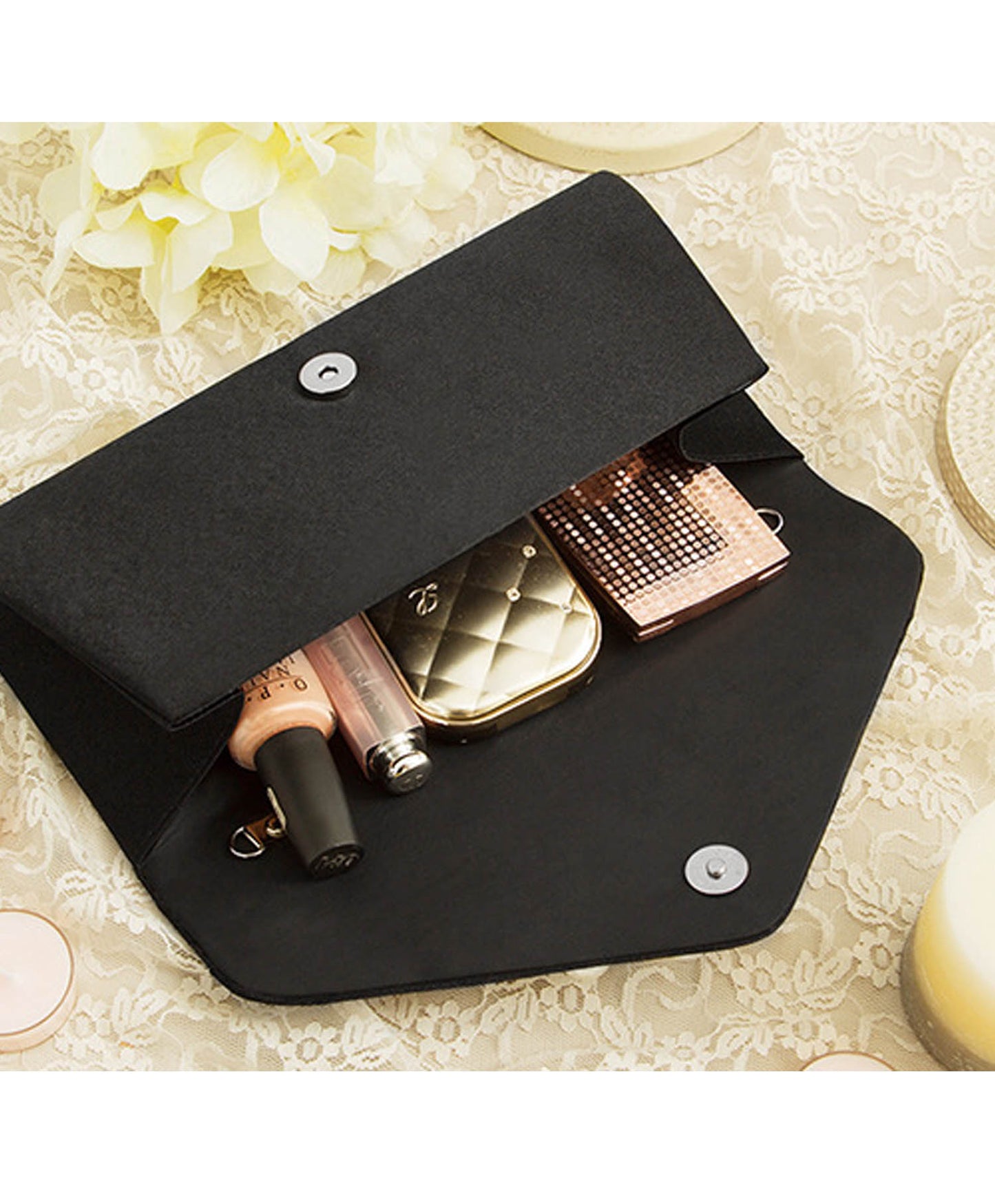 大粒パール付2WAYパーティークラッチバッグ