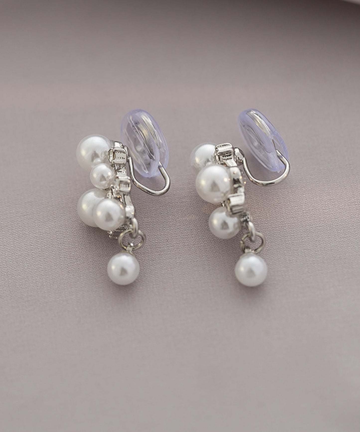 パール × ビジュー ビッグモチーフ ピアス イヤリング
