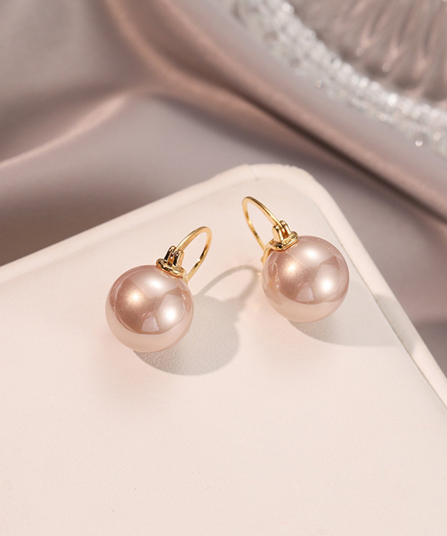 ソリッド パール ゴールド フック ピアス