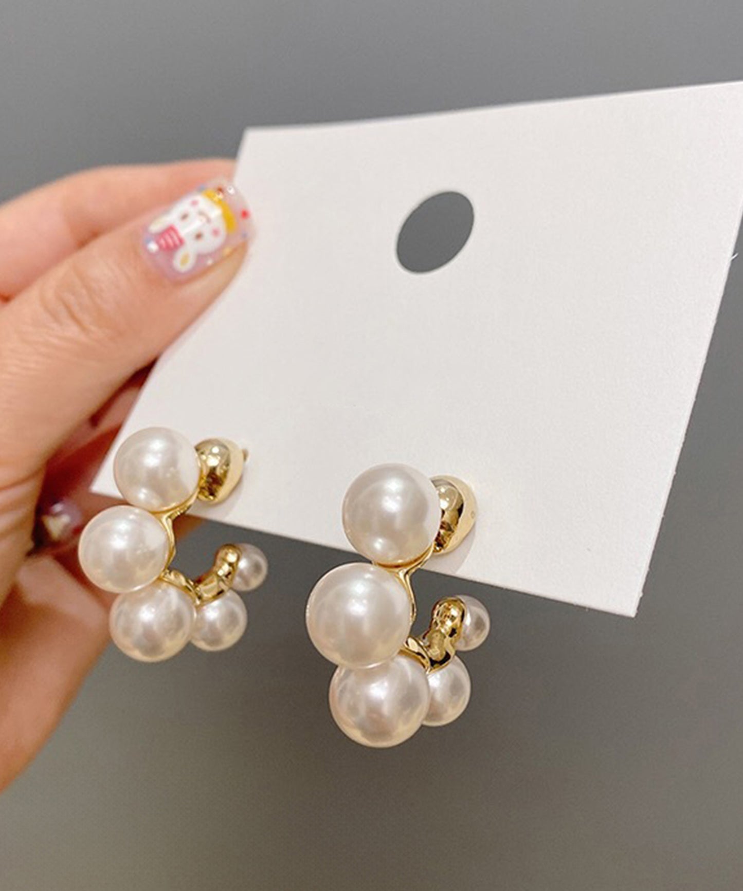 メニー パール リング デザイン ピアス