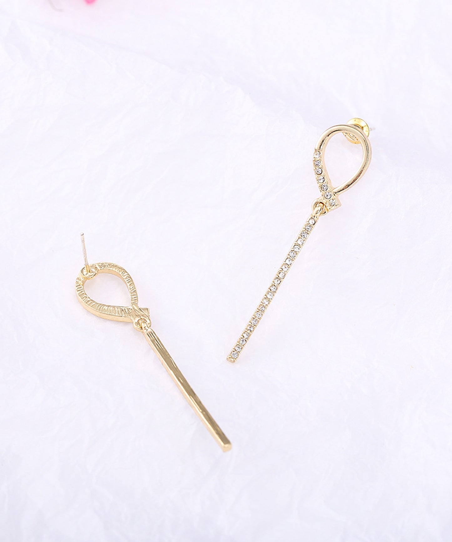 パール / ビジュー チェーン スウィング ロング ピアス