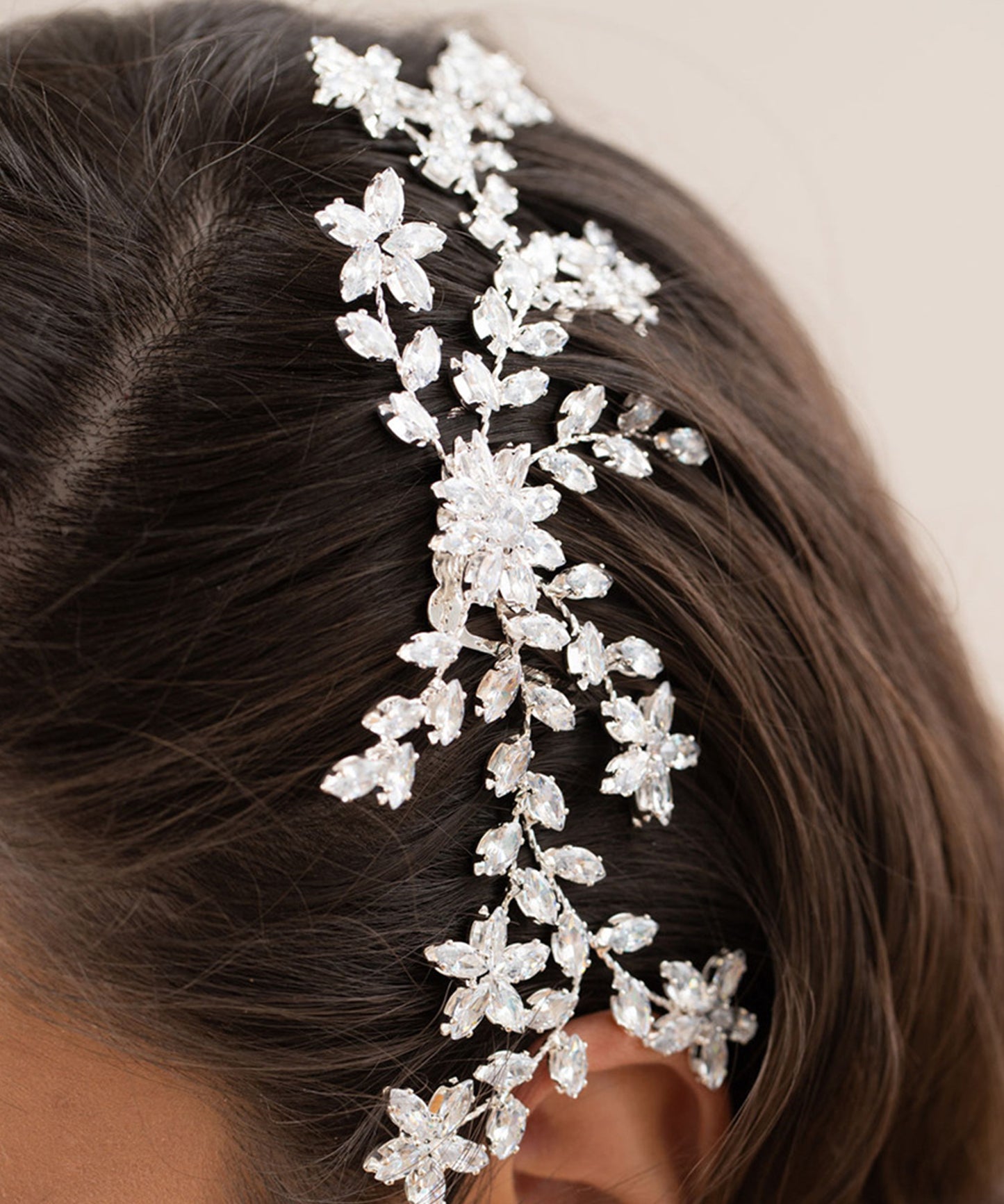 ボタニカル フラワー ビジュー ヘッド ドレス