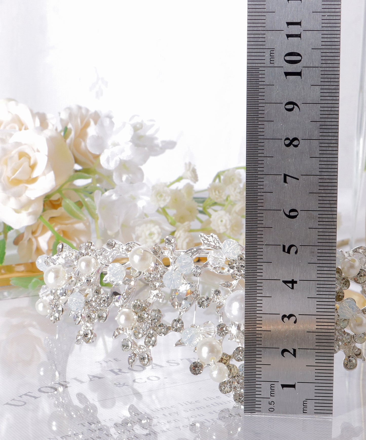 ボタニカル デザイン フラワー ビジュー ヘッドドレス