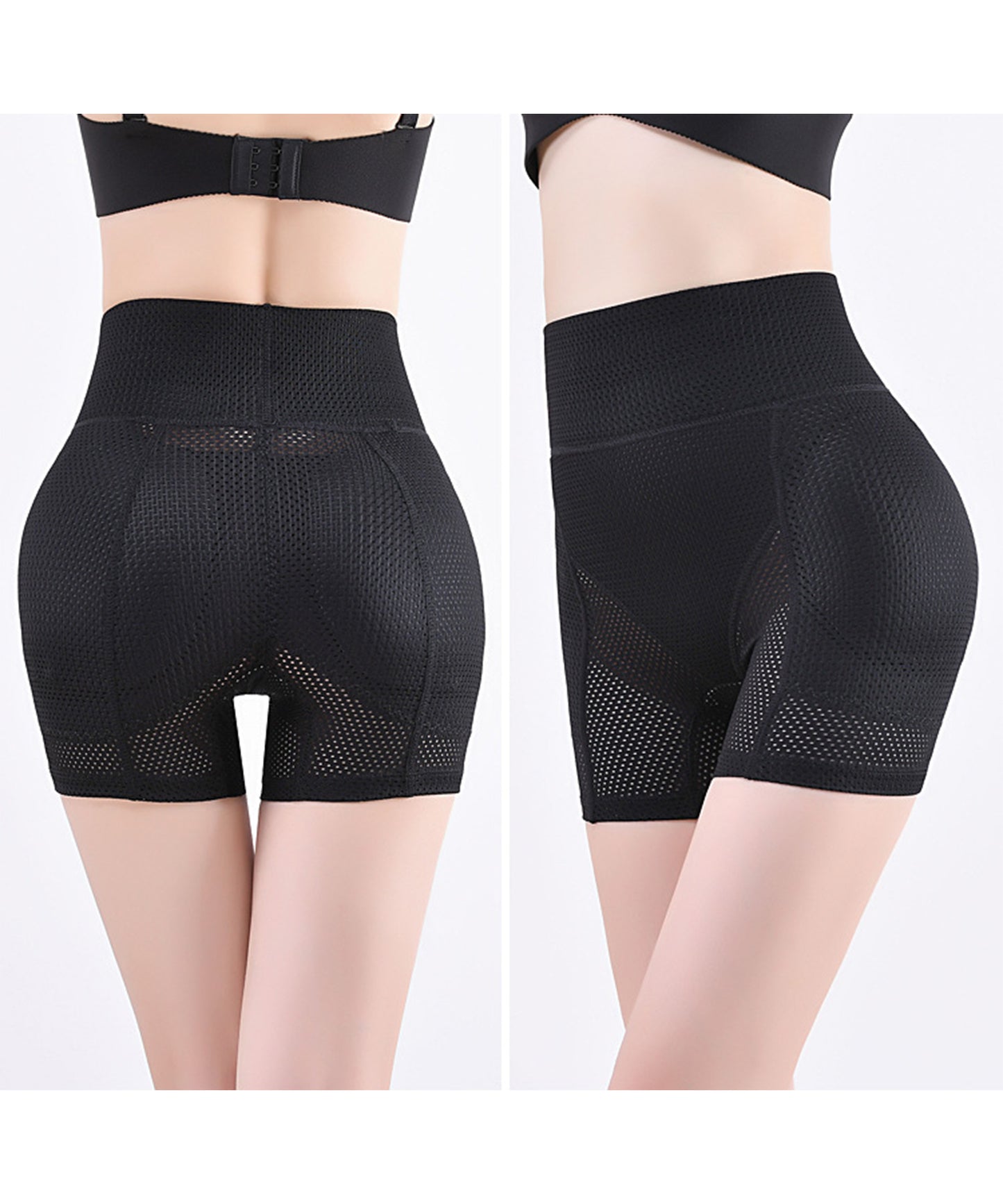 ハイウエスト 美シルエット 立体 ヒップ メッシュ ショーツ