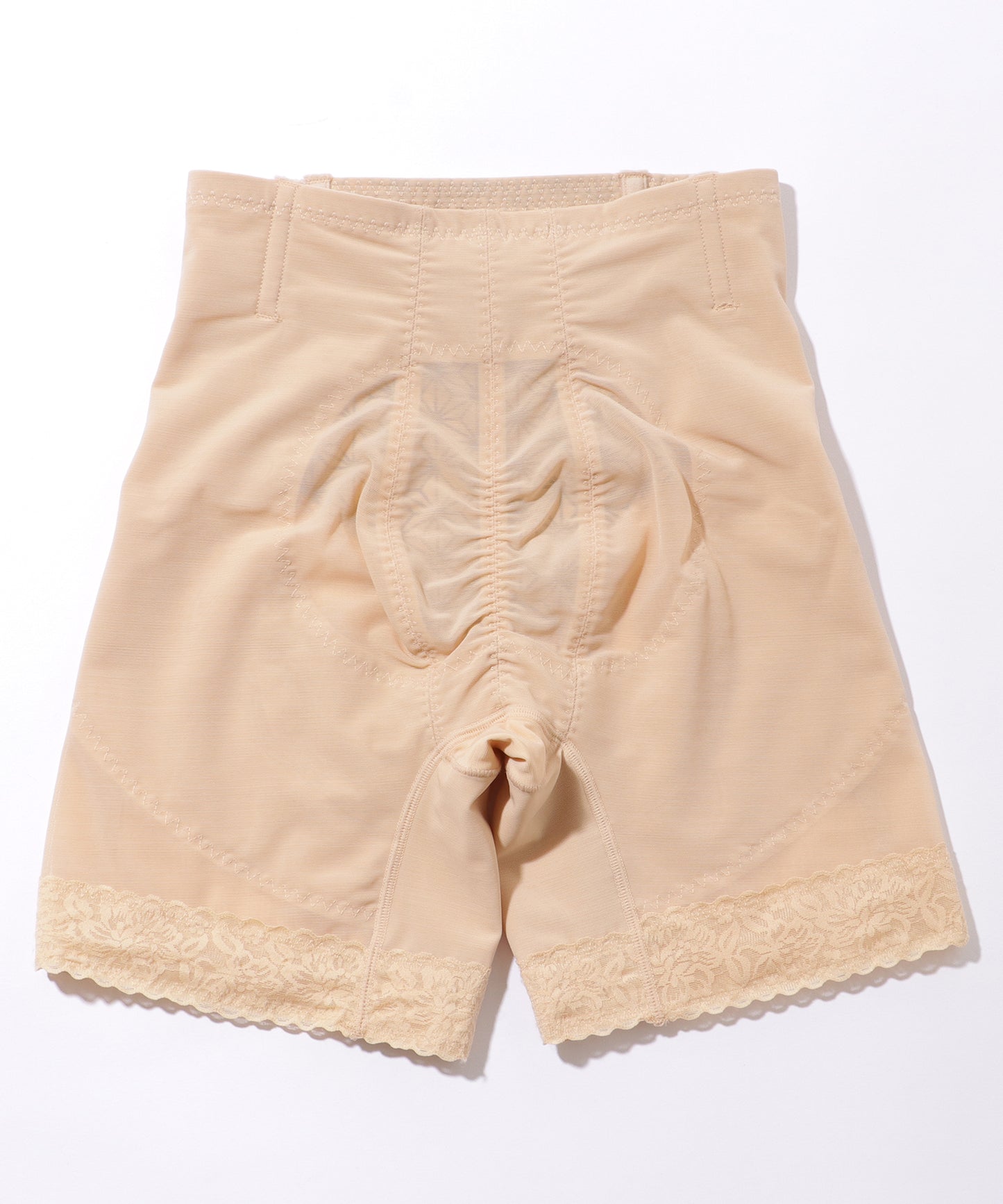 裾レース 高弾力 ハイウエスト シェイプアップ パンツ