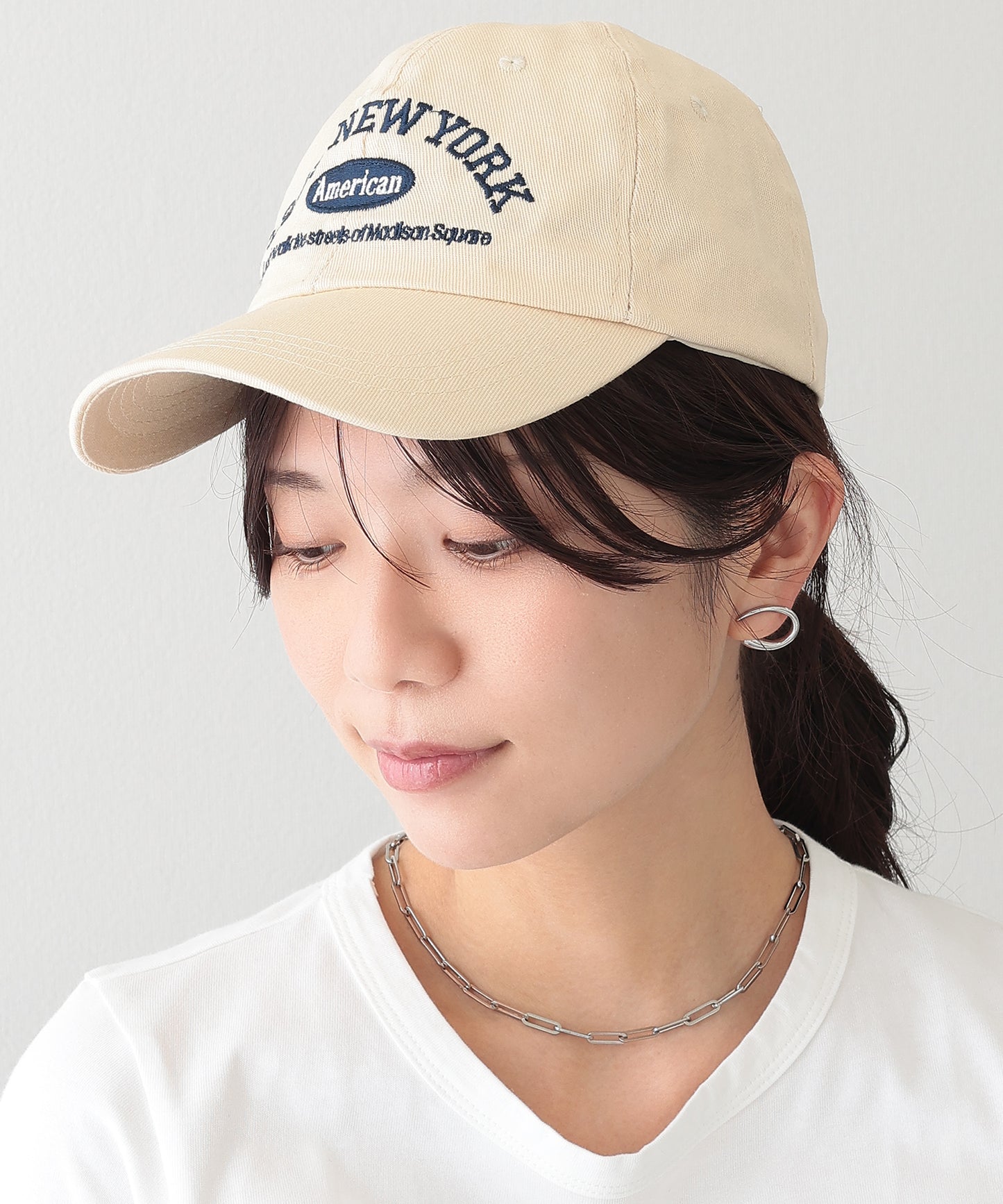 配色 ロゴ 刺繍 ベースボール キャップ