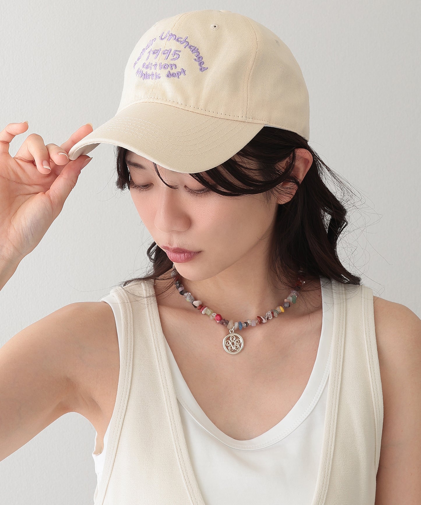 配色 ナンバー 刺繍付き ベースボール キャップ