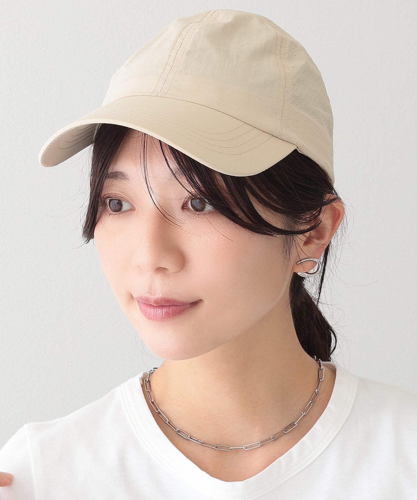 ソリッドカラー サイド メッシュ ベーシック キャップ