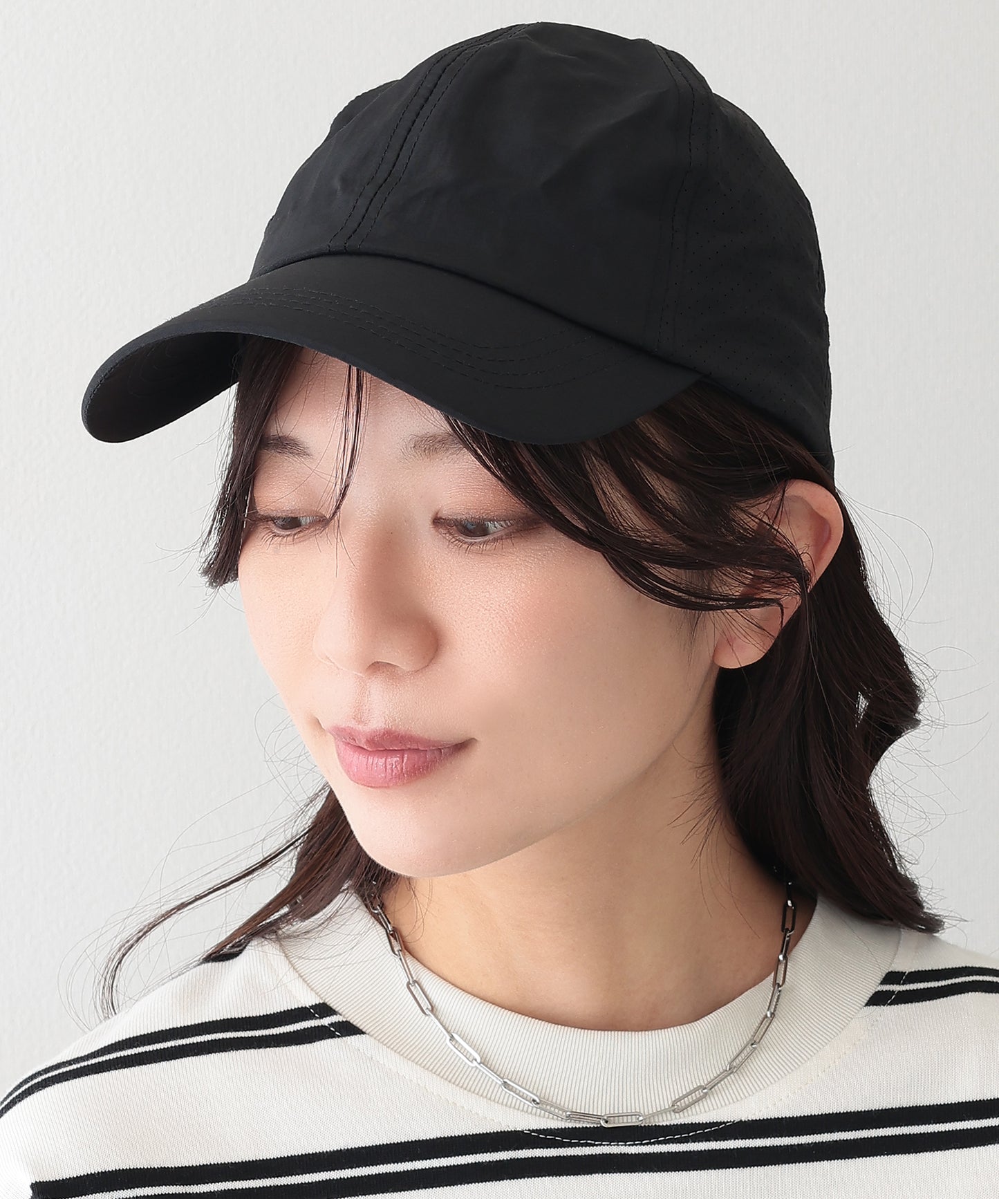 ソリッドカラー サイド メッシュ ベーシック キャップ