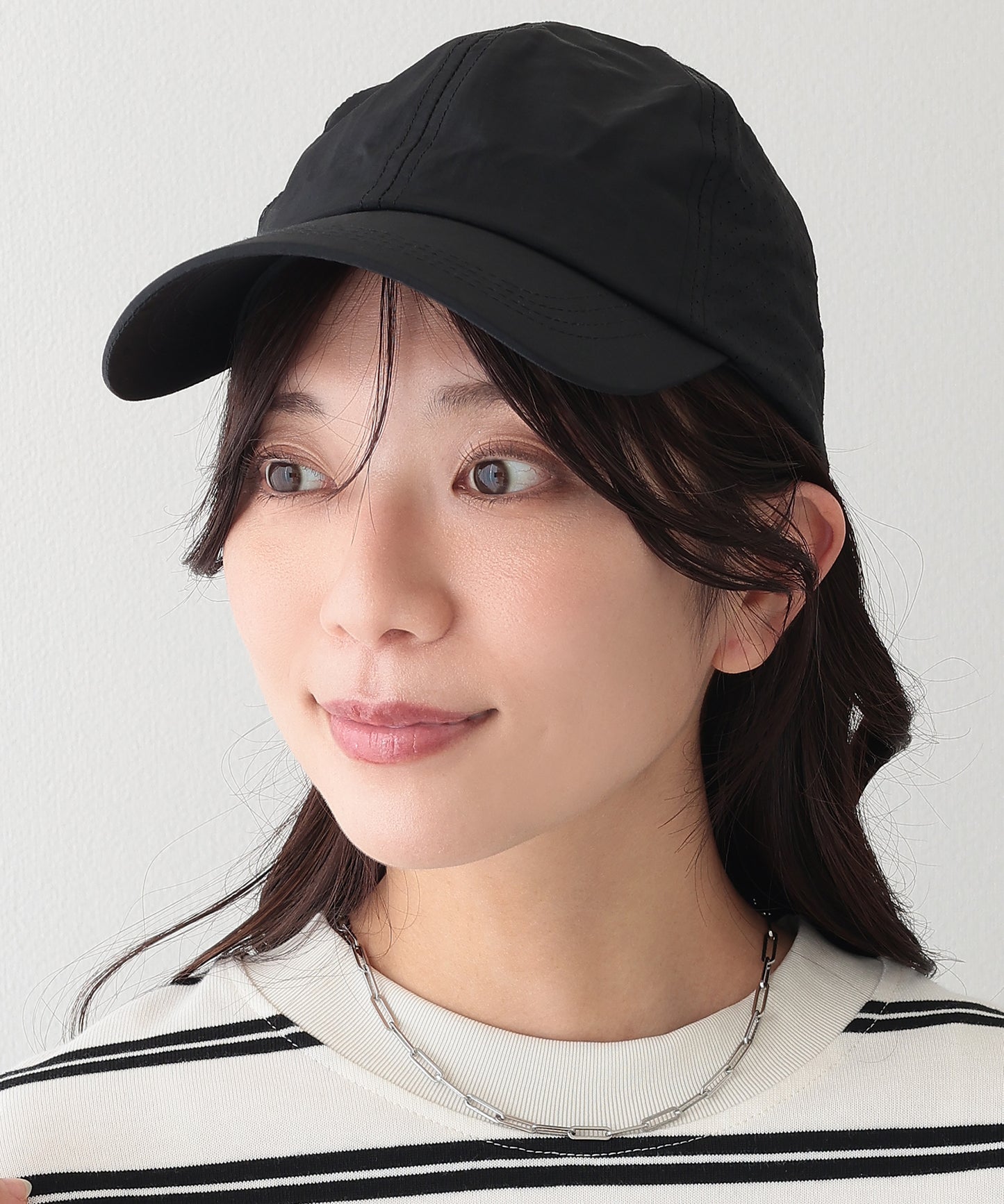 ソリッドカラー サイド メッシュ ベーシック キャップ