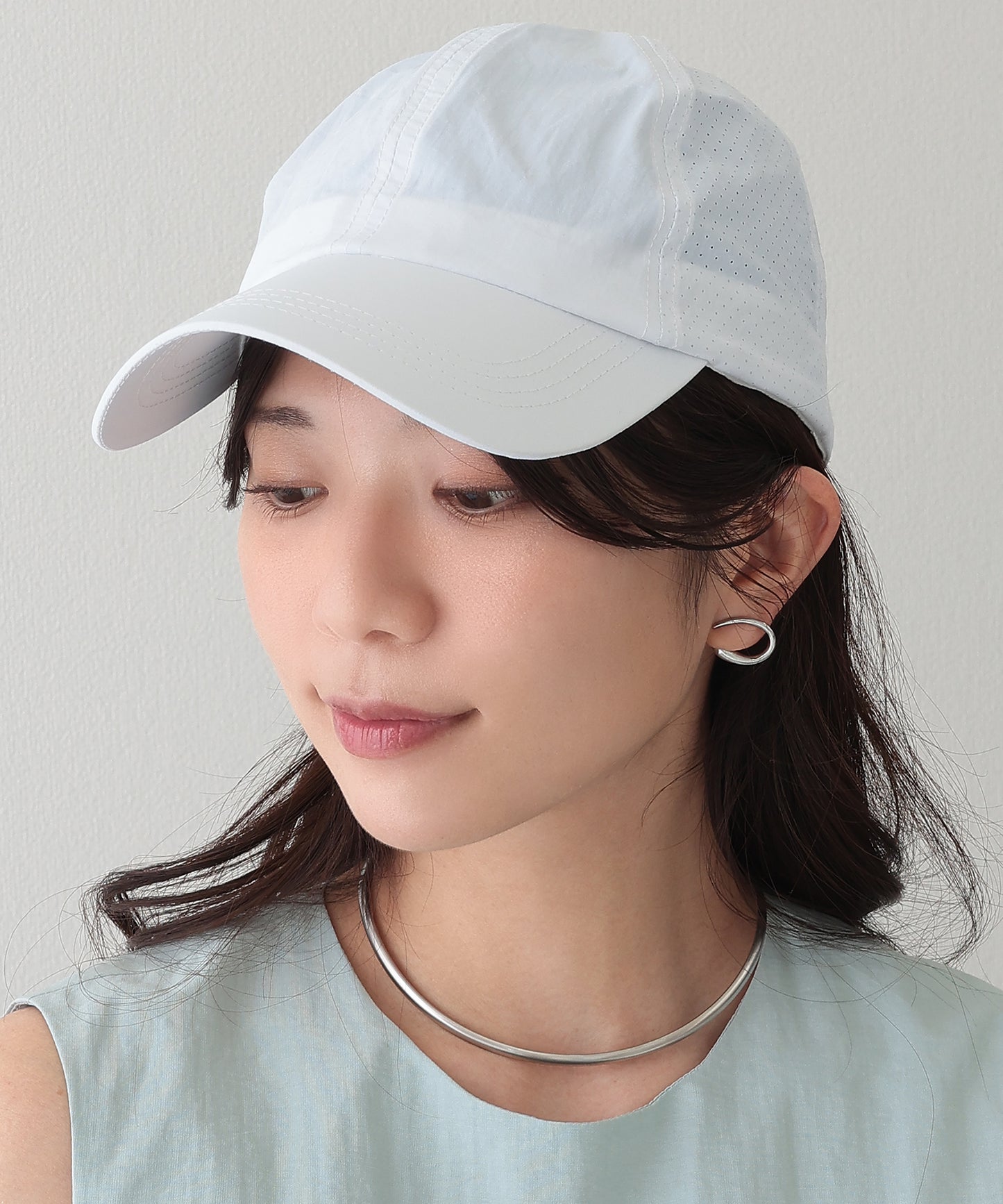 ソリッドカラー サイド メッシュ ベーシック キャップ