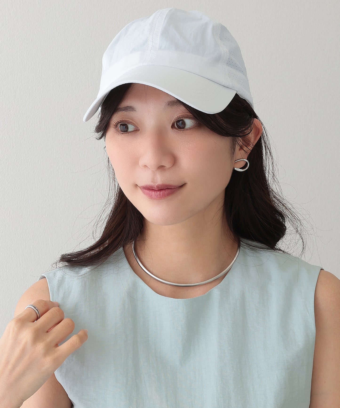 ソリッドカラー サイド メッシュ ベーシック キャップ