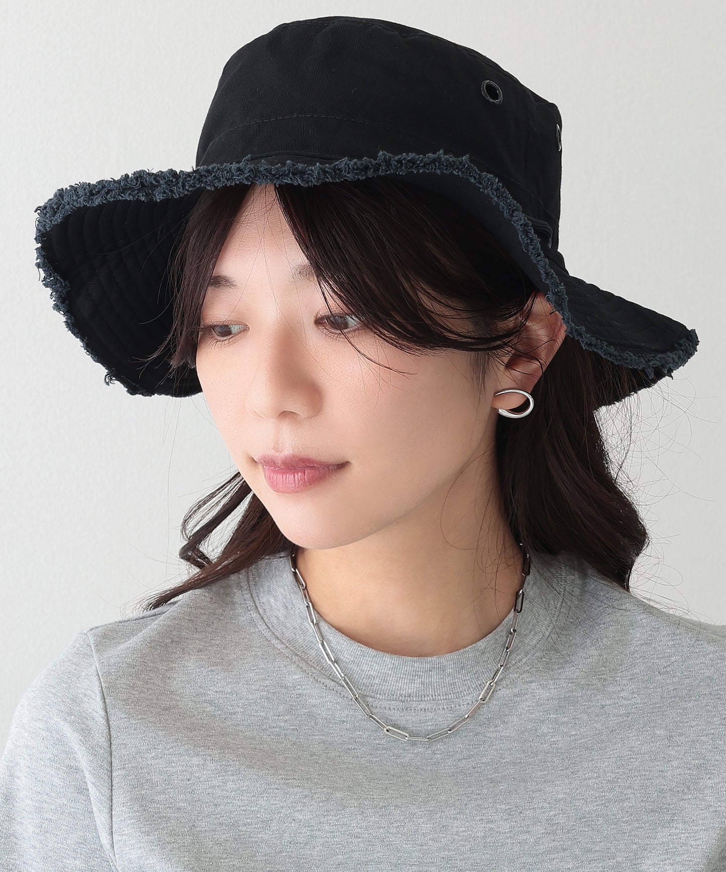 アジャスター付き フリンジ ベーシック ワーク ハット