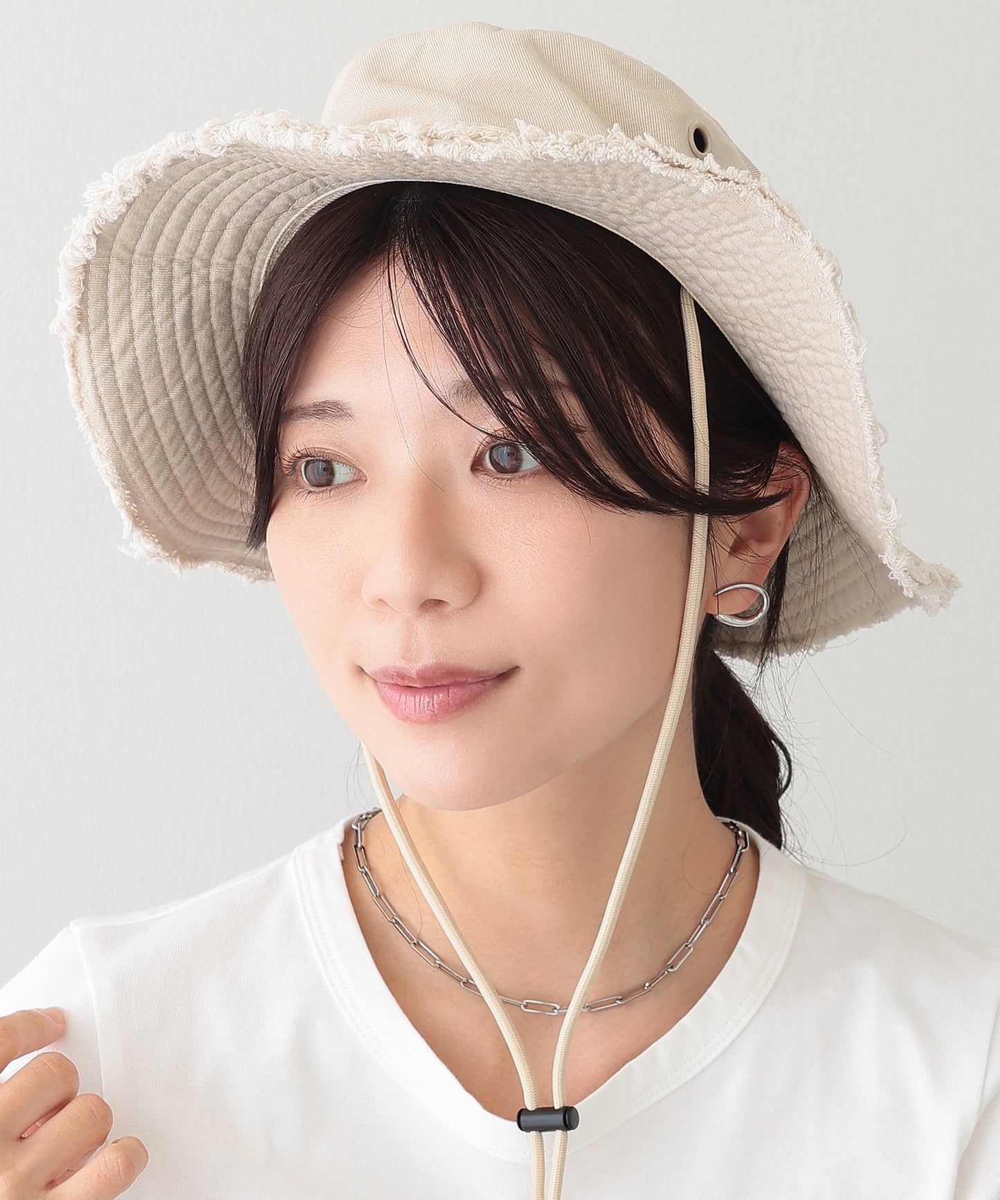 アジャスター付き フリンジ ベーシック ワーク ハット