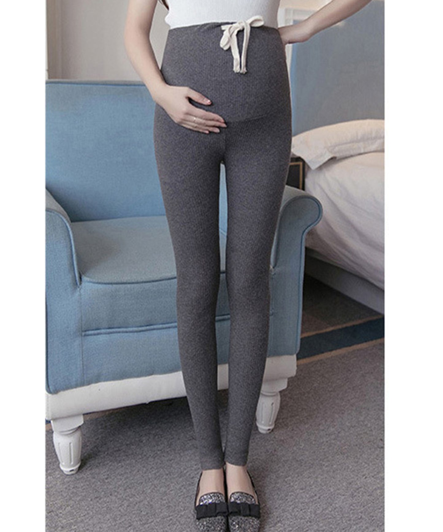 調整ゴム付き マタニティパンツ