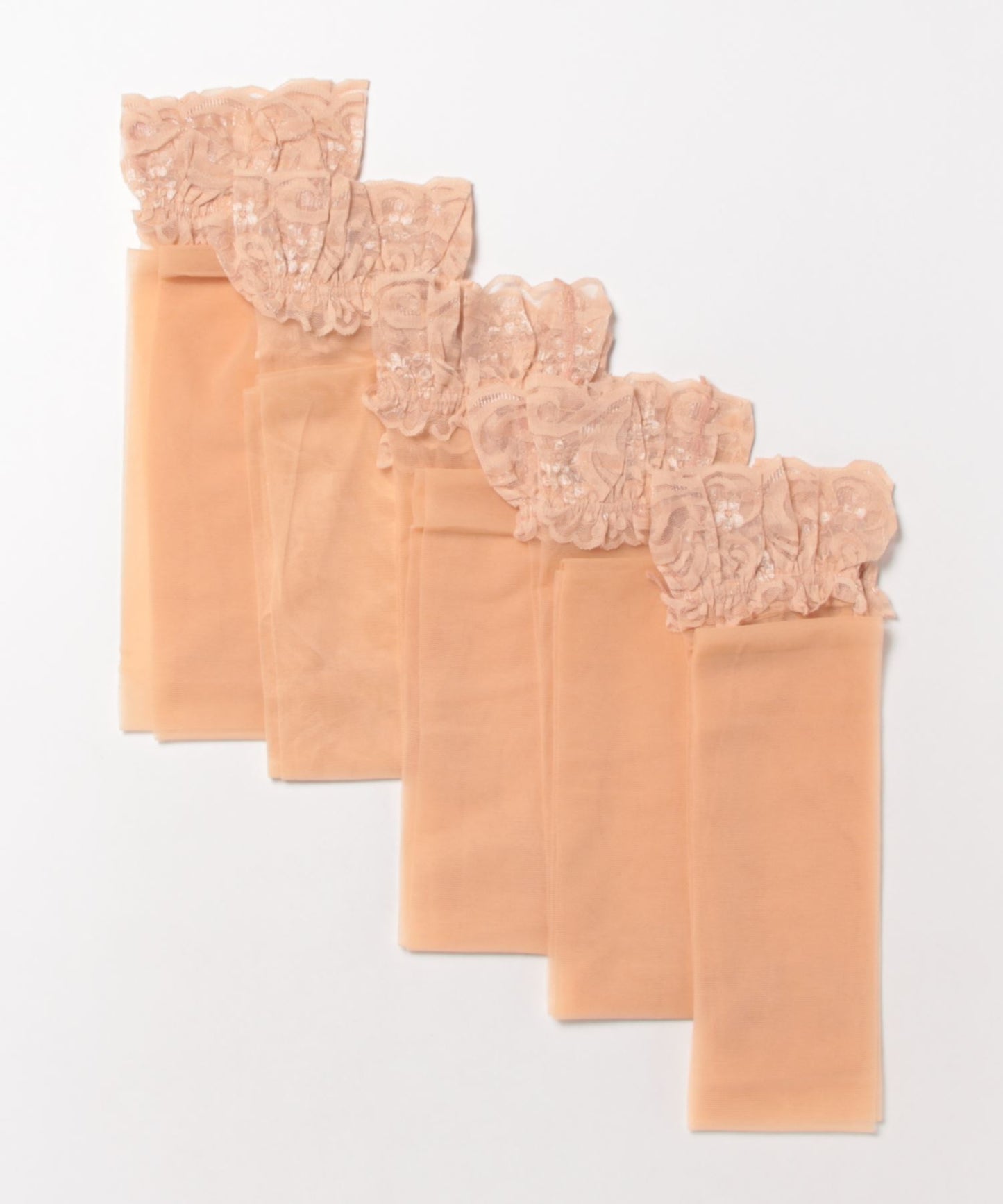 5枚セット レース付き ストッキング