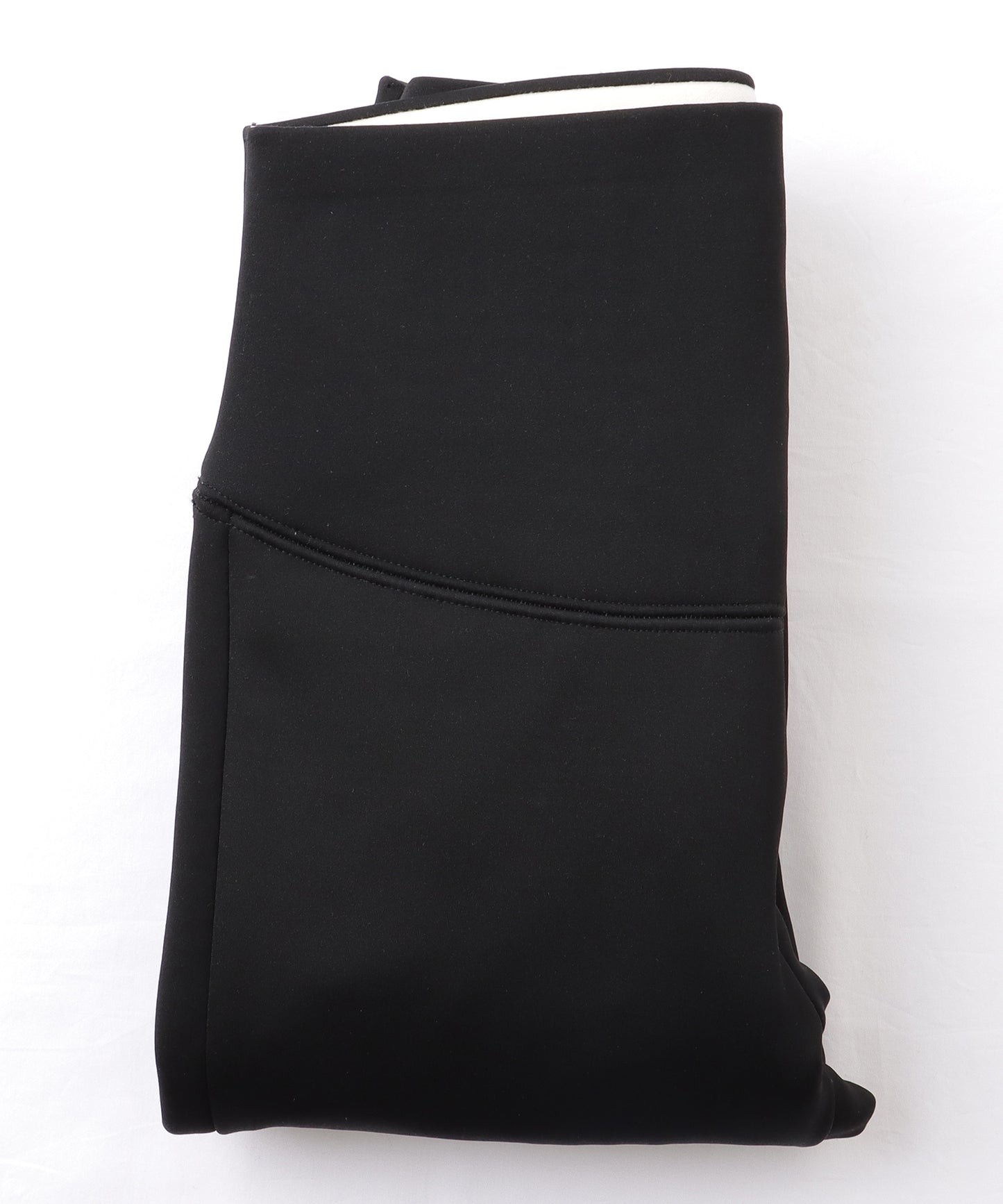 ハイウエスト 補正 厚手 ボア ダウン ニット レギンス