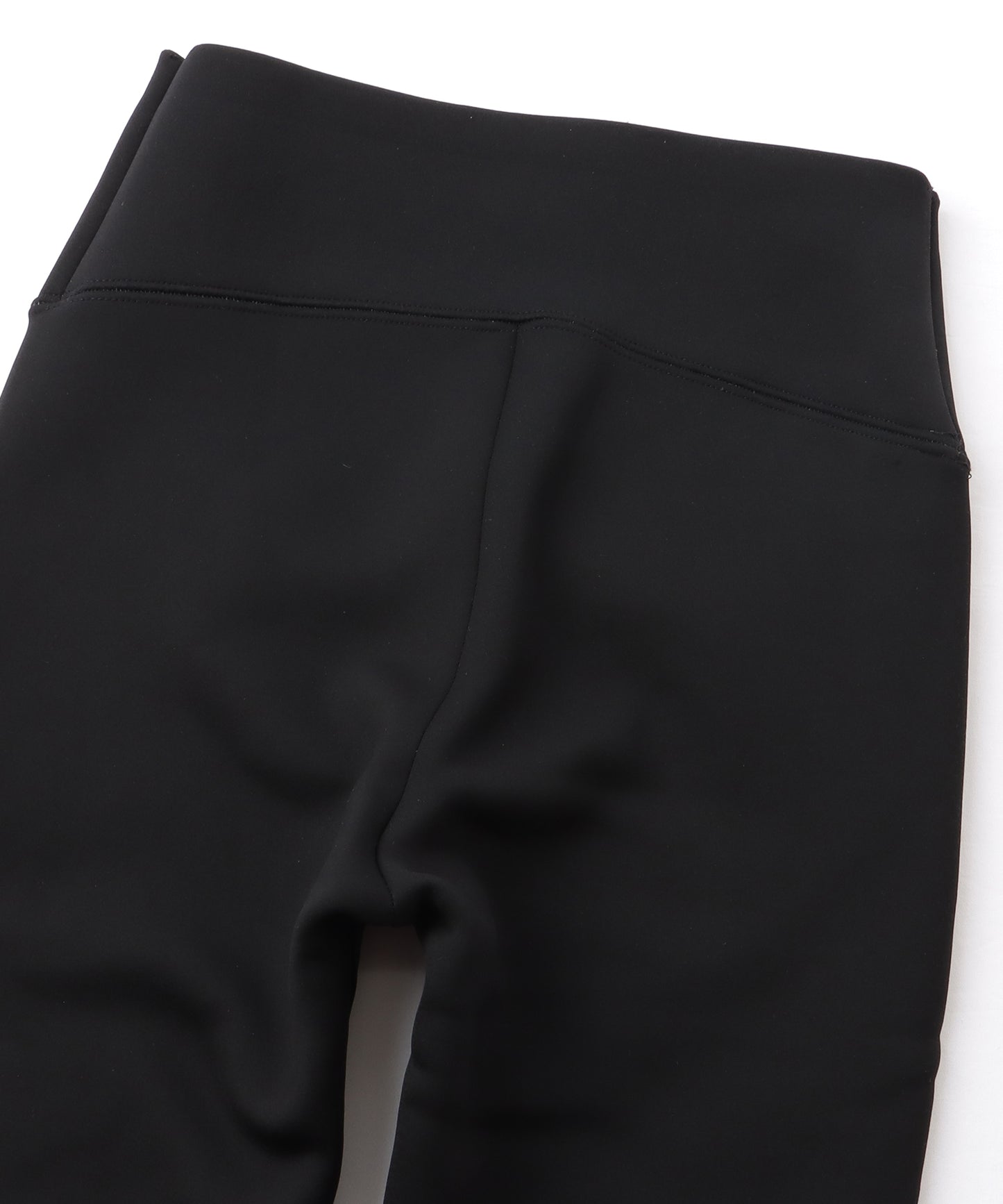 ハイウエスト 補正 厚手 ボア ダウン ニット レギンス