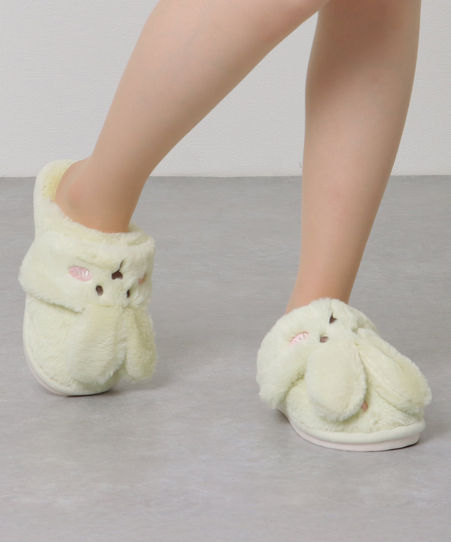 3D ラビット デザイン ファー スリッパ