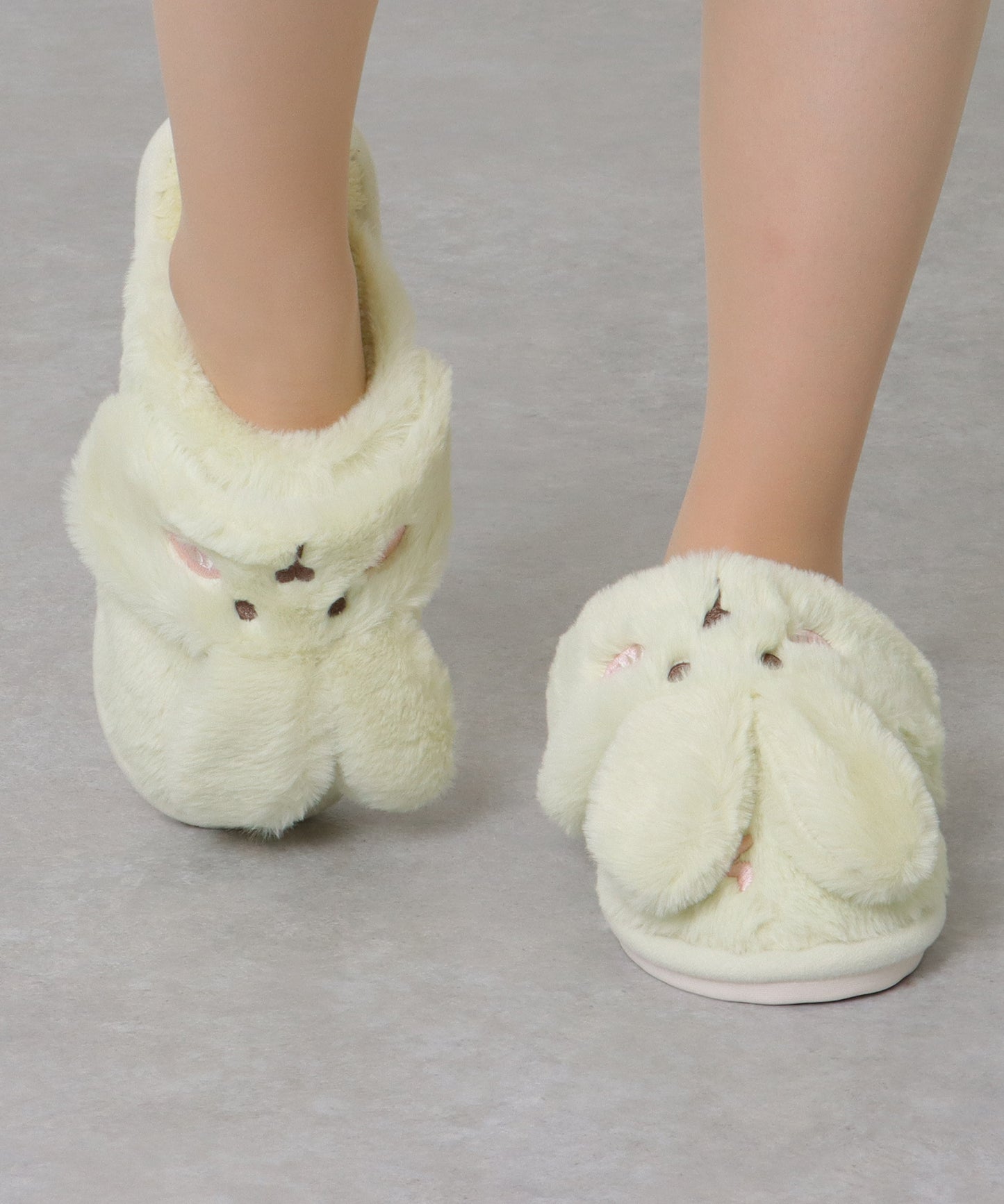 3D ラビット デザイン ファー スリッパ