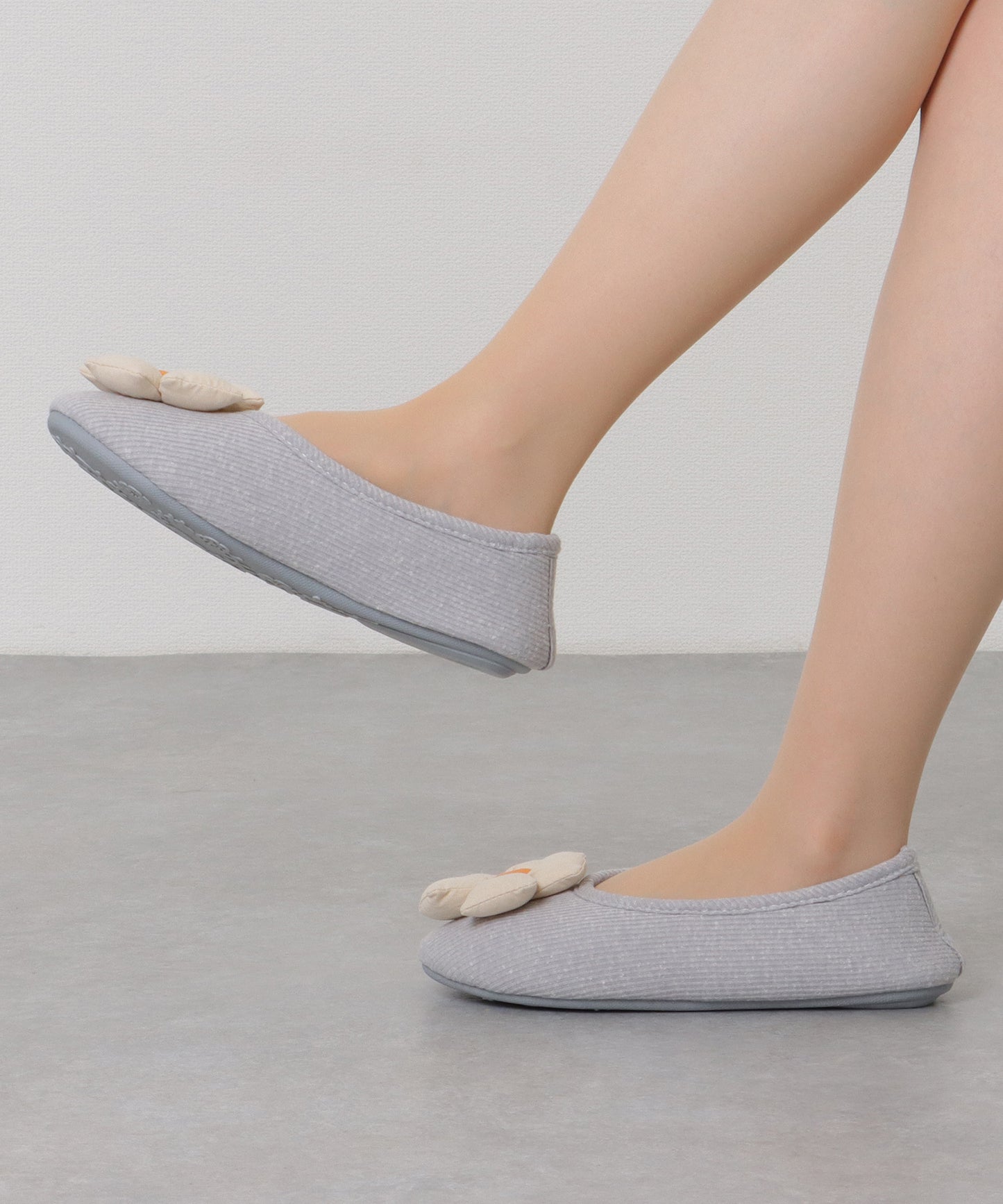 3D フラワー付き バレエ ルーム シューズ