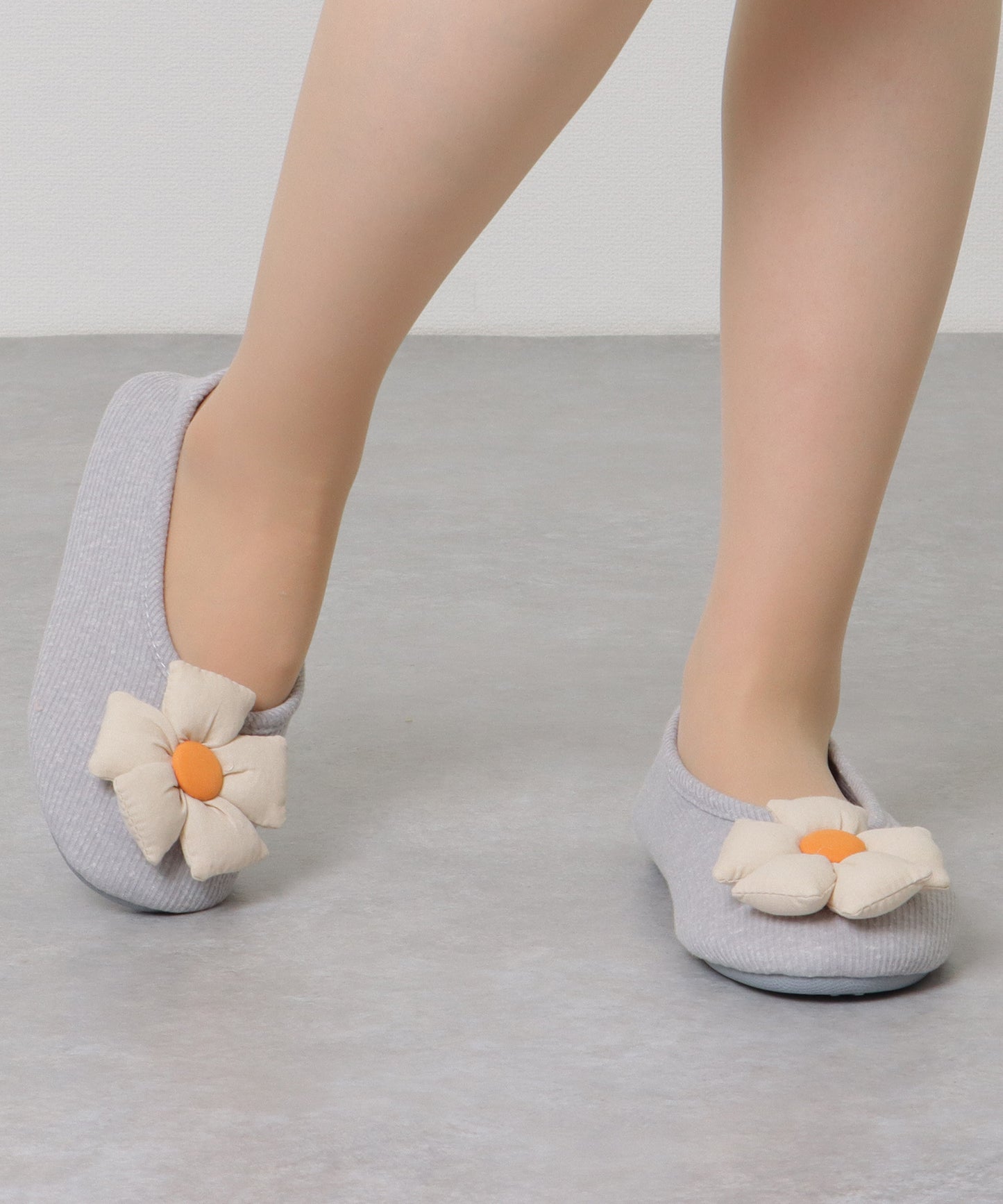 3D フラワー付き バレエ ルーム シューズ