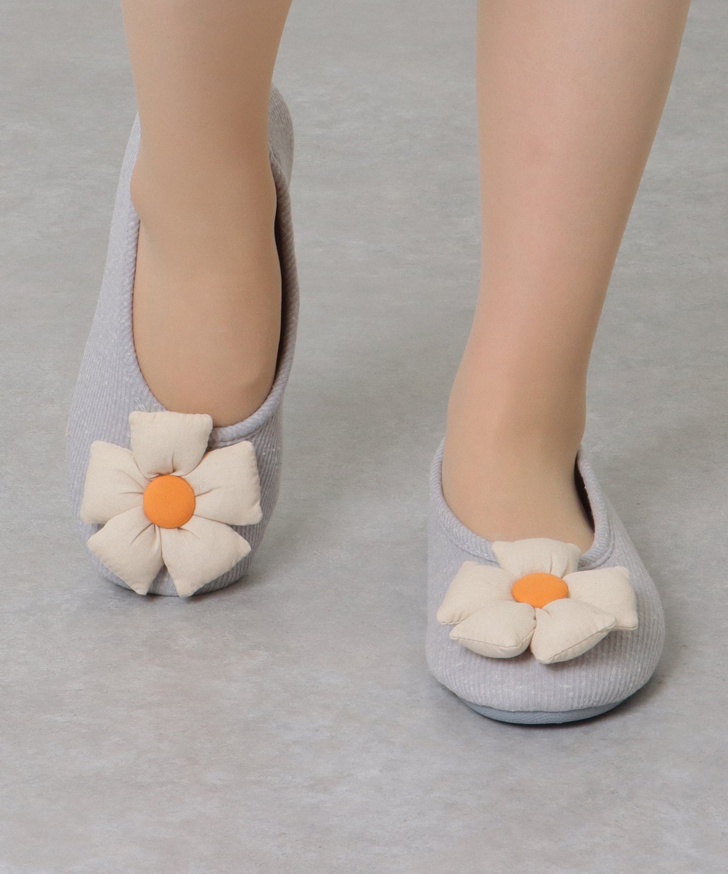 3D フラワー付き バレエ ルーム シューズ
