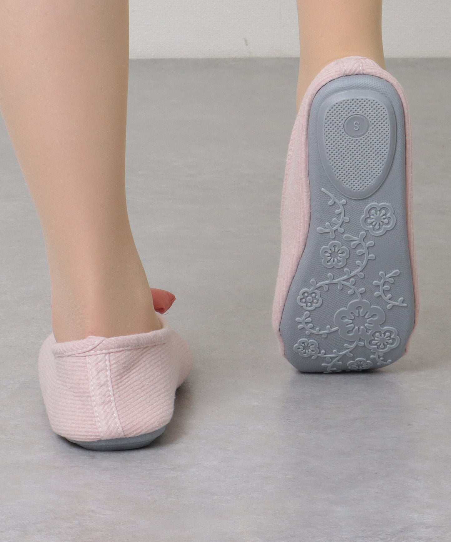 3D フラワー付き バレエ ルーム シューズ