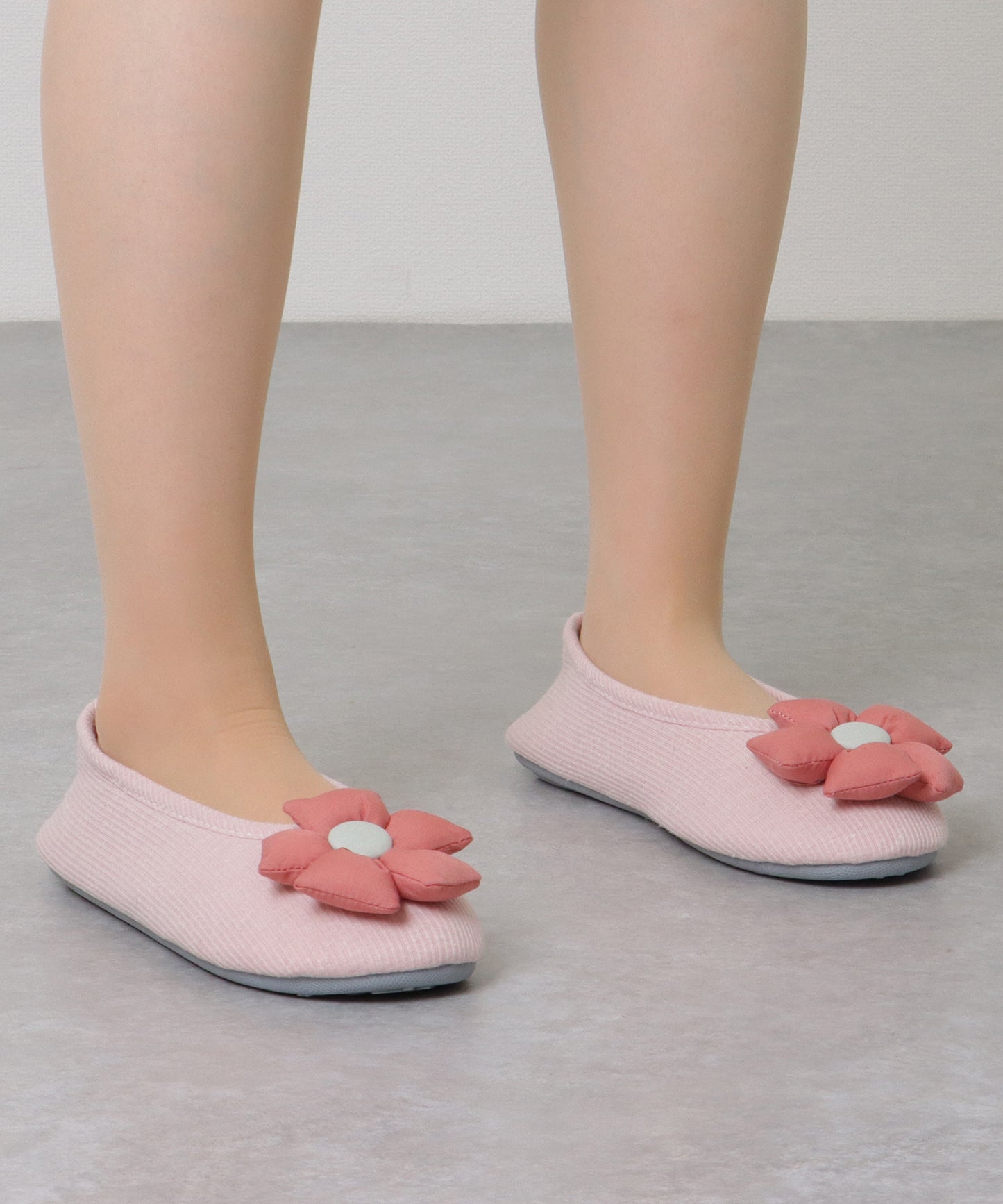 3D フラワー付き バレエ ルーム シューズ