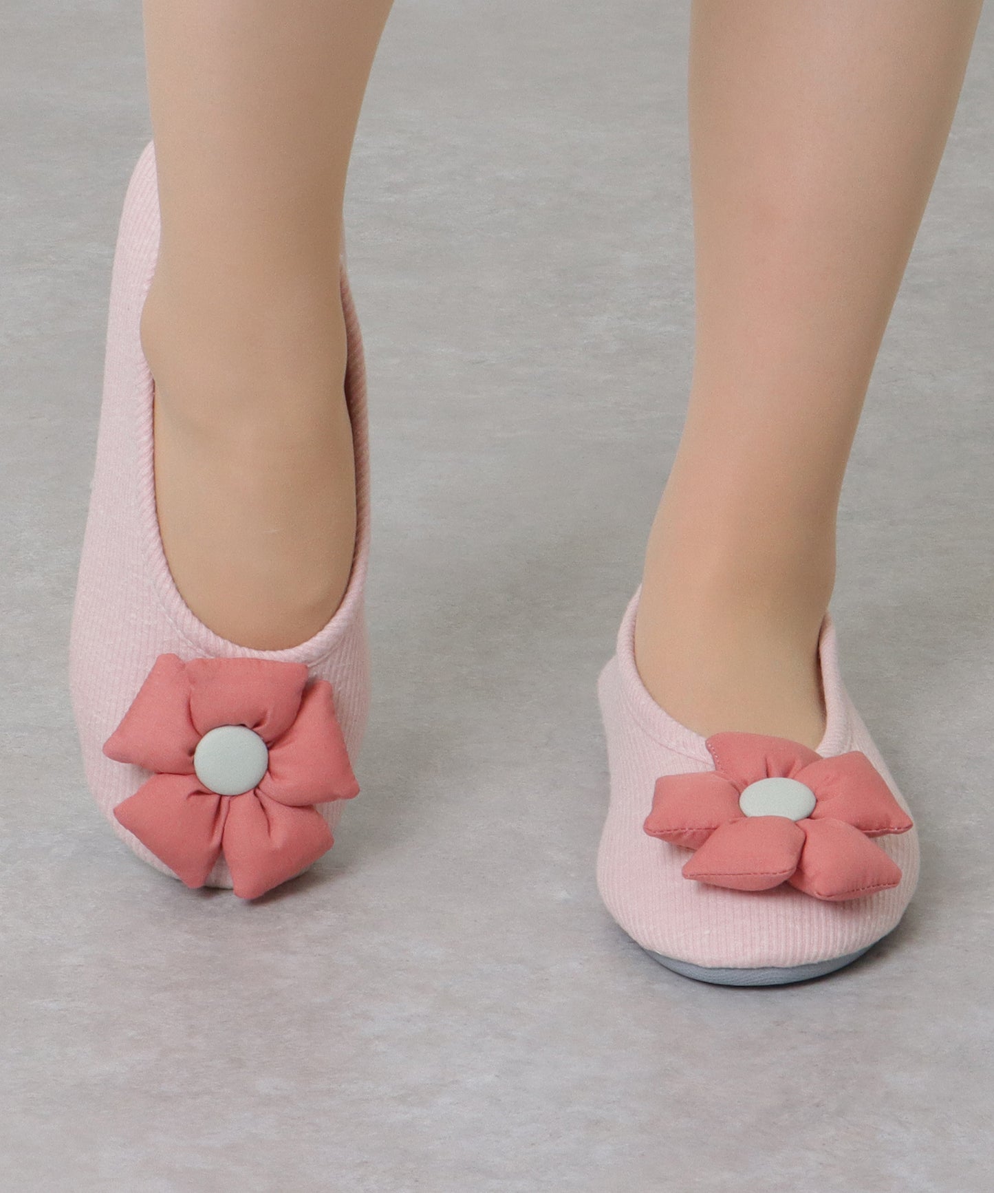 3D フラワー付き バレエ ルーム シューズ