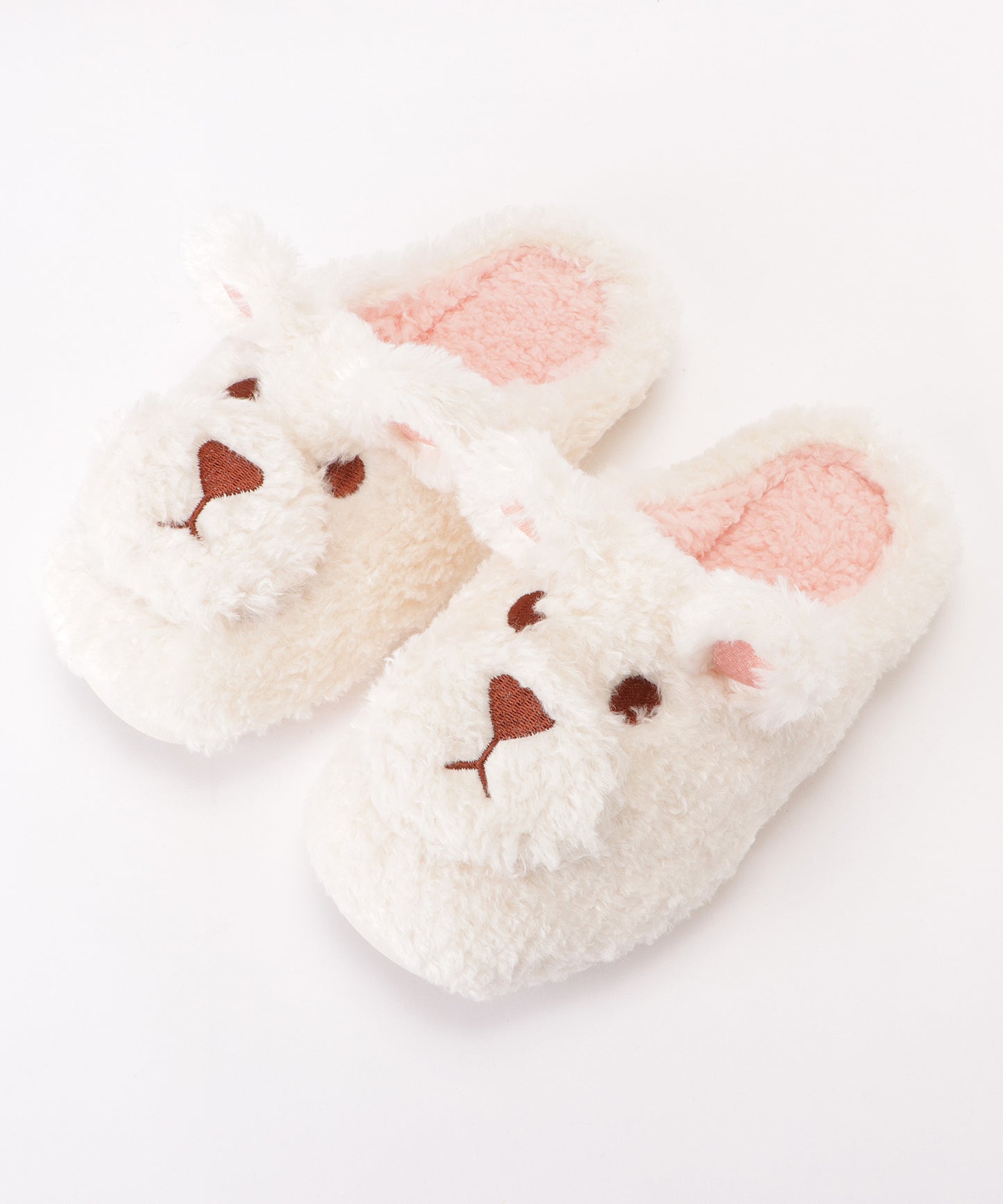 アニマル ルック ふわもこ 耳付き ルームシューズ