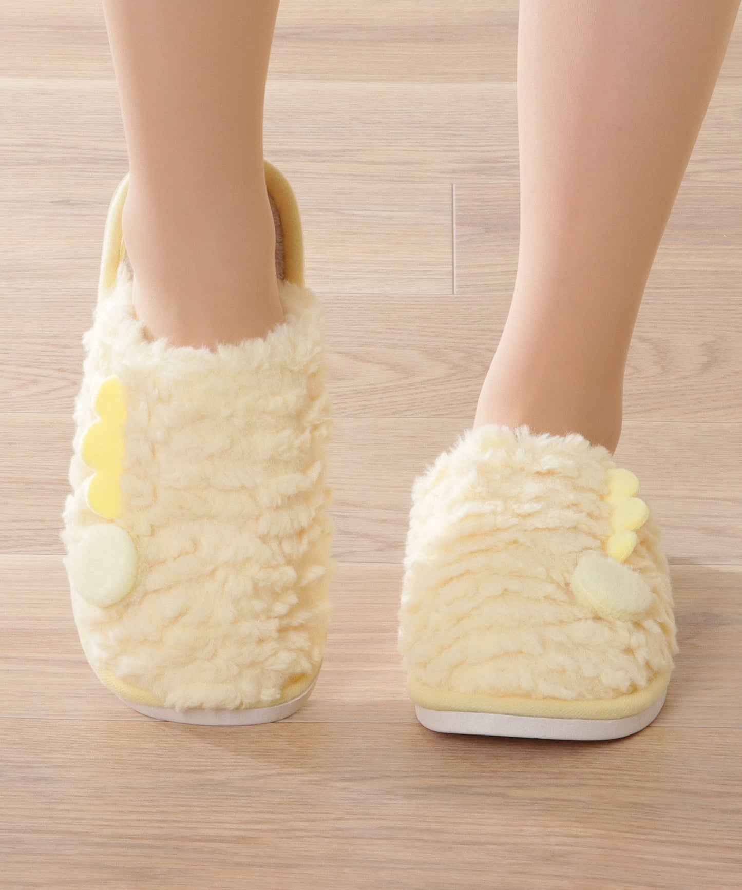 羽付き ふわふわ ファー ルーム スリッパ