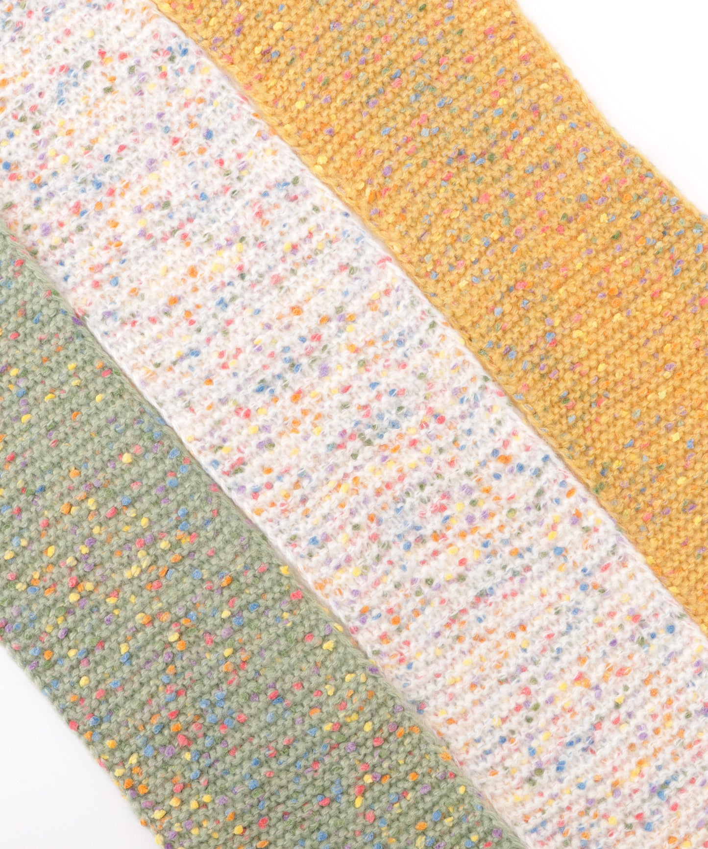 ミックス カラー タグ付き ニット マフラー