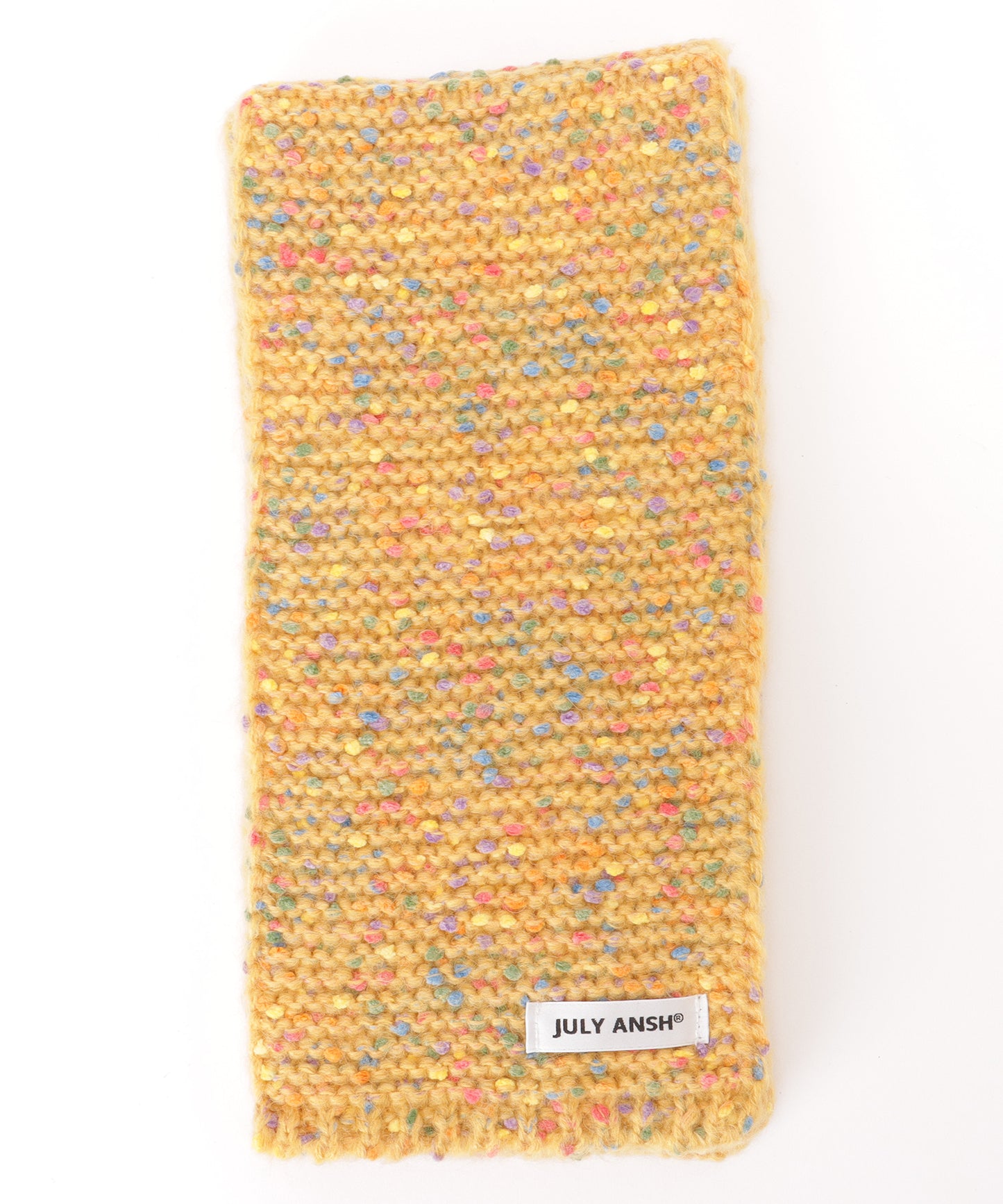 ミックス カラー タグ付き ニット マフラー