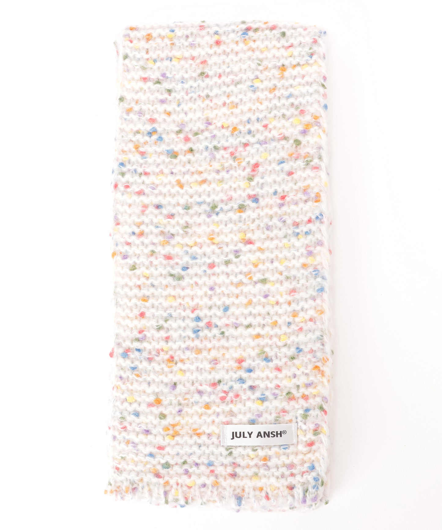 ミックス カラー タグ付き ニット マフラー