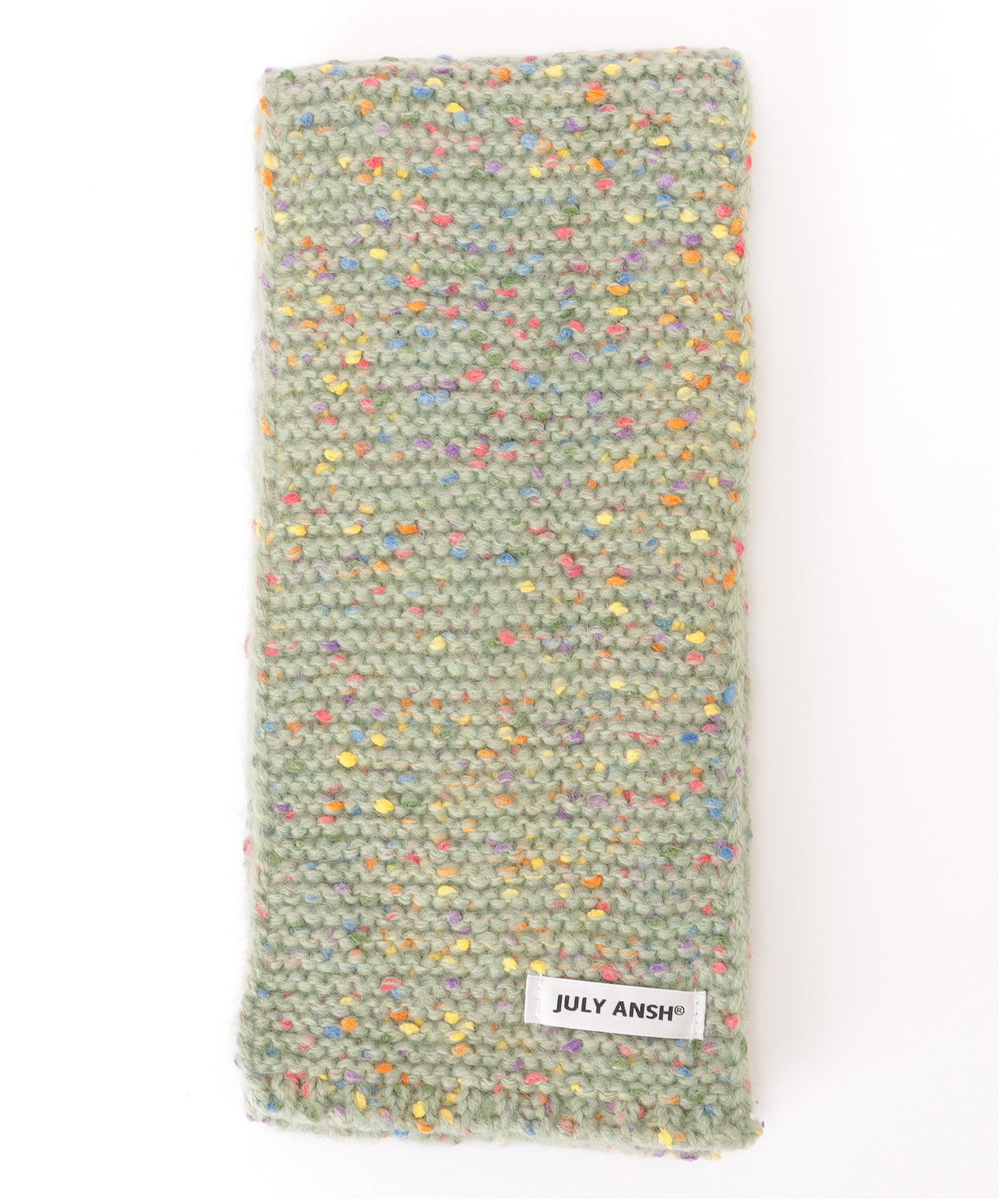 ミックス カラー タグ付き ニット マフラー